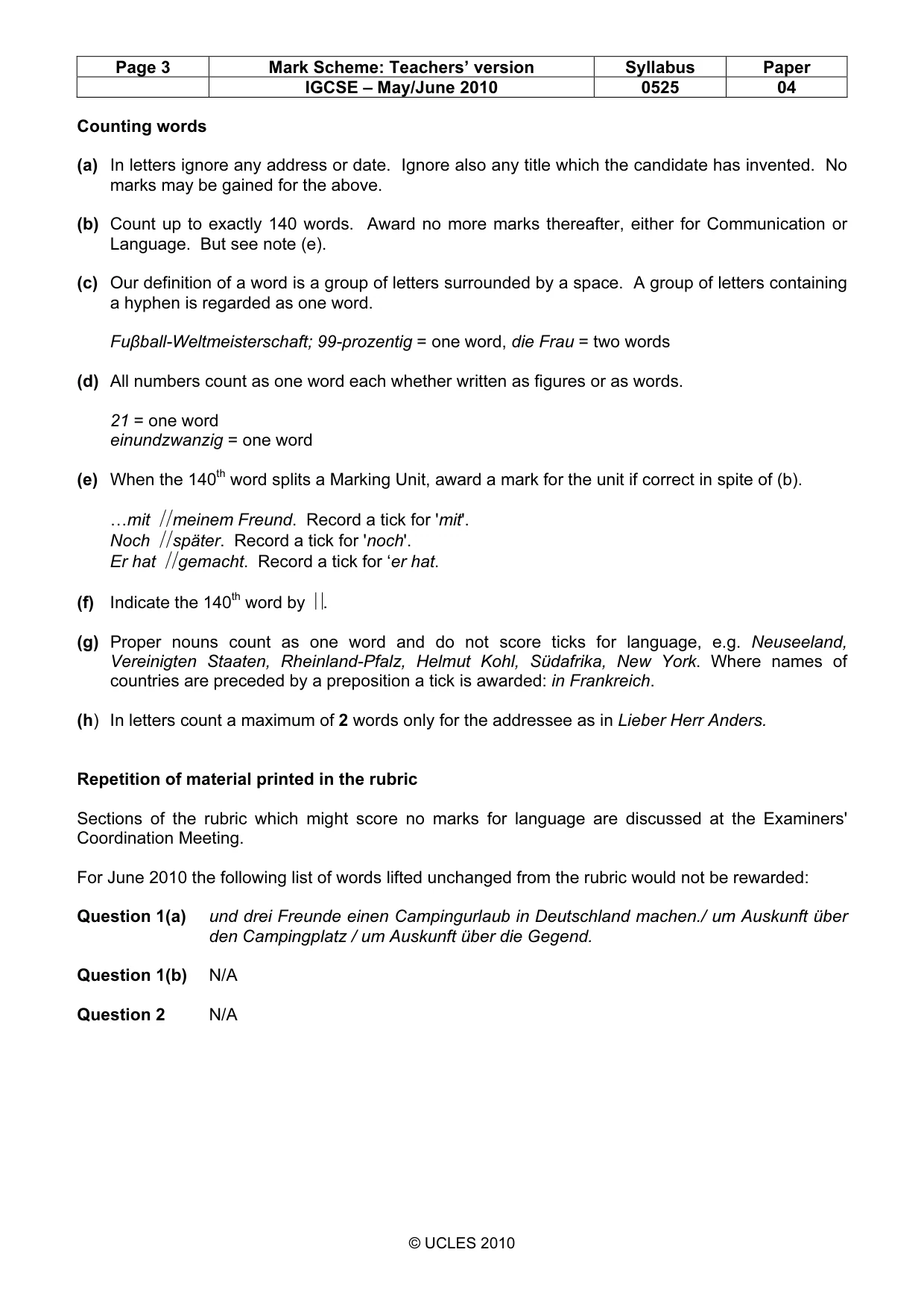 Mark scheme, page 3 of 15