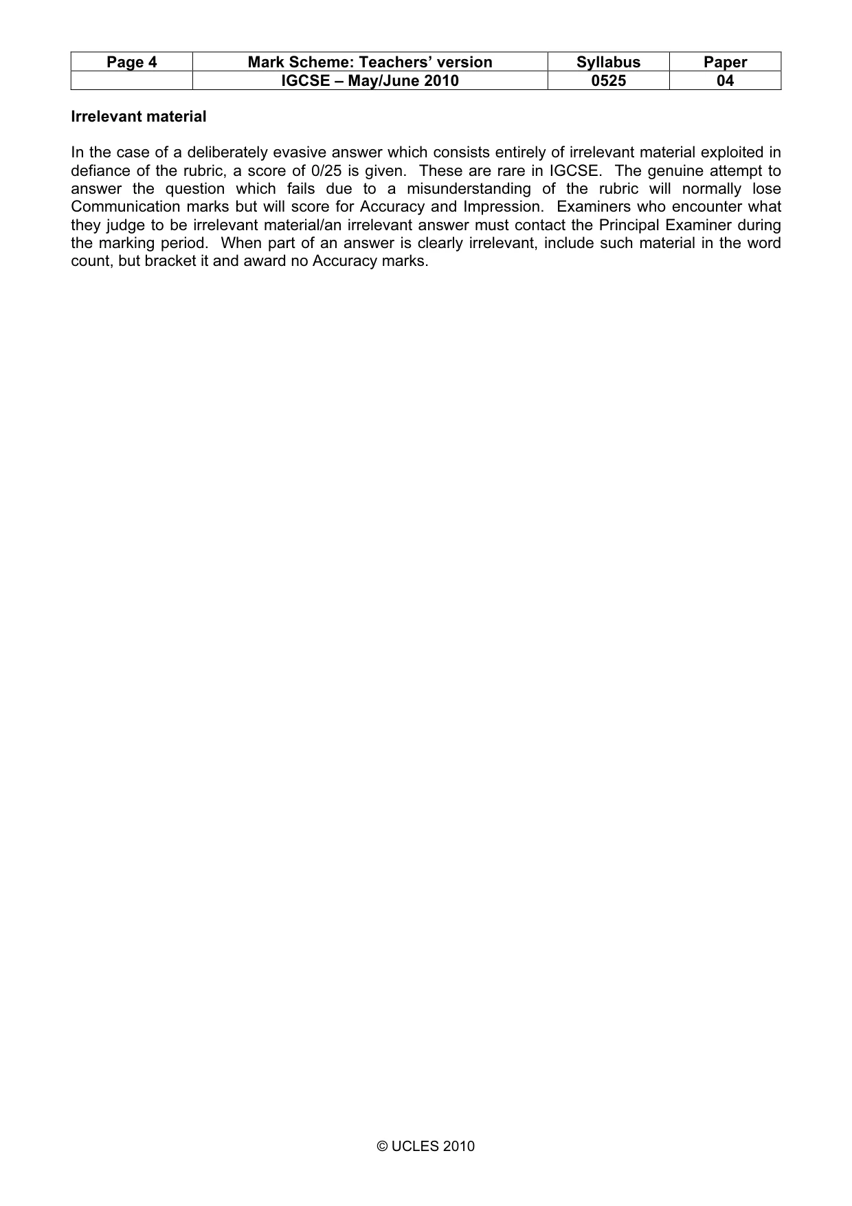 Mark scheme, page 4 of 15