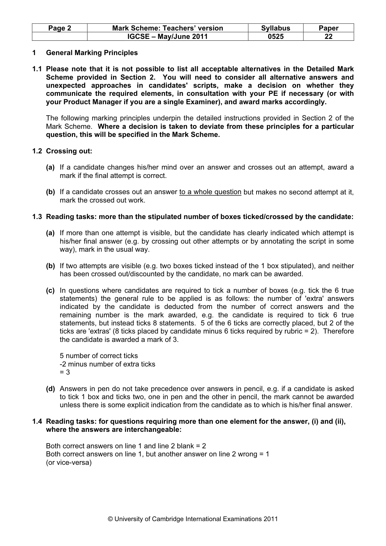Mark scheme, page 2 of 12
