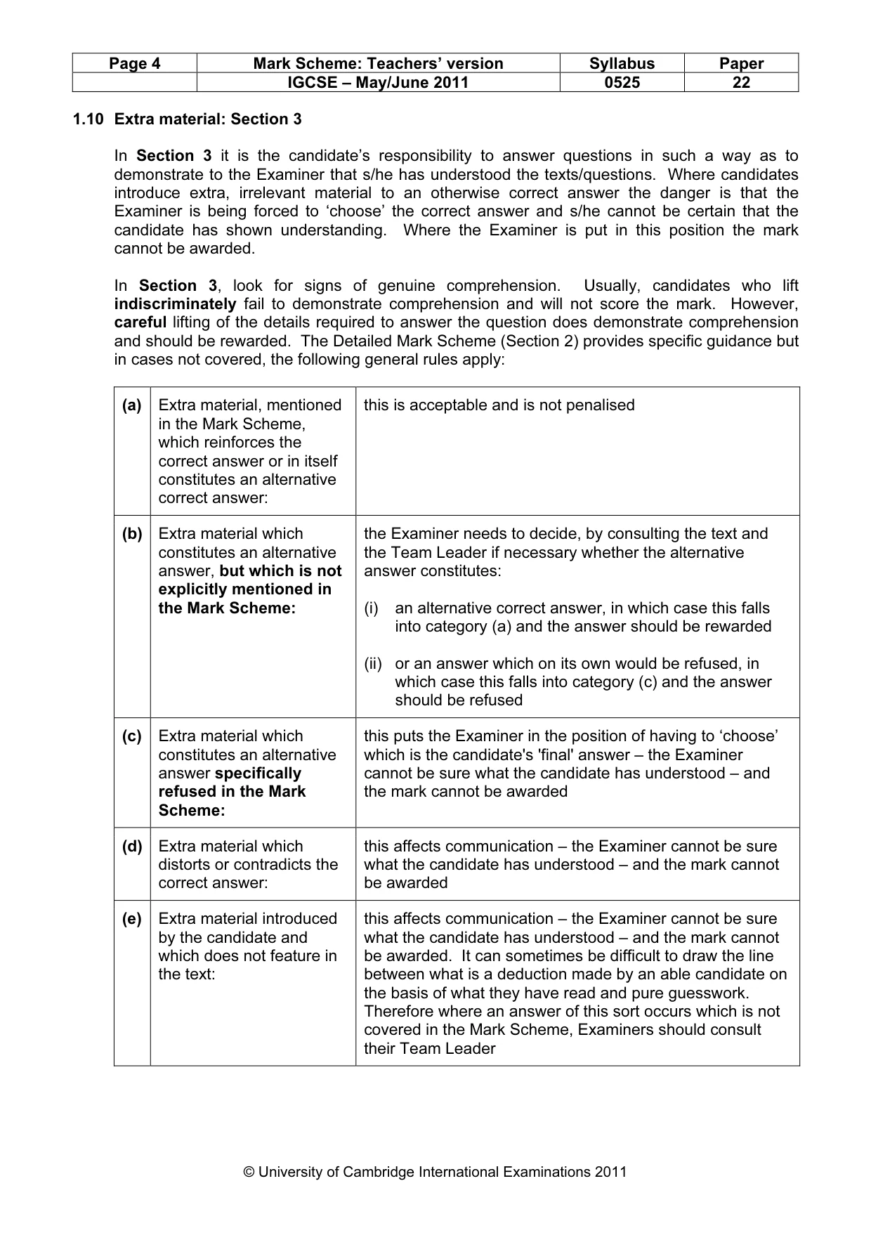 Mark scheme, page 4 of 12
