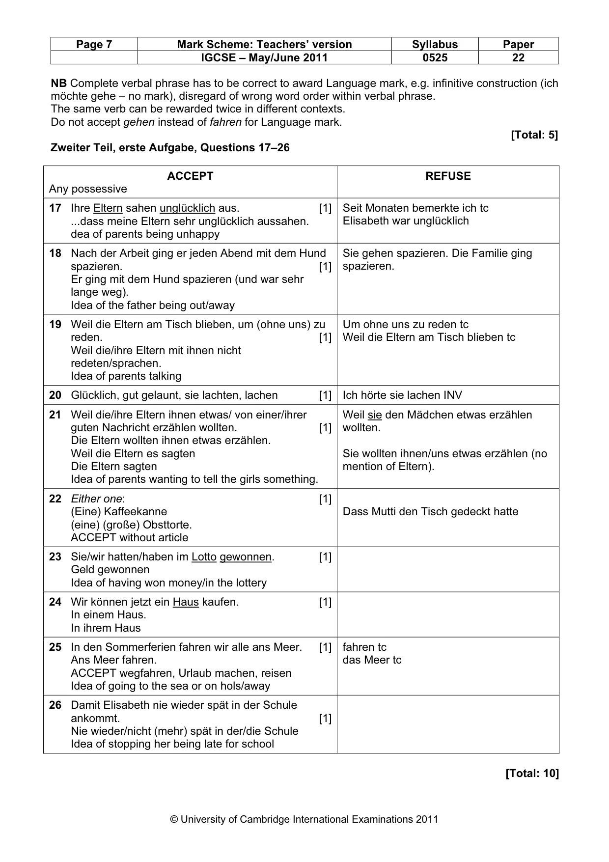 Mark scheme, page 7 of 12