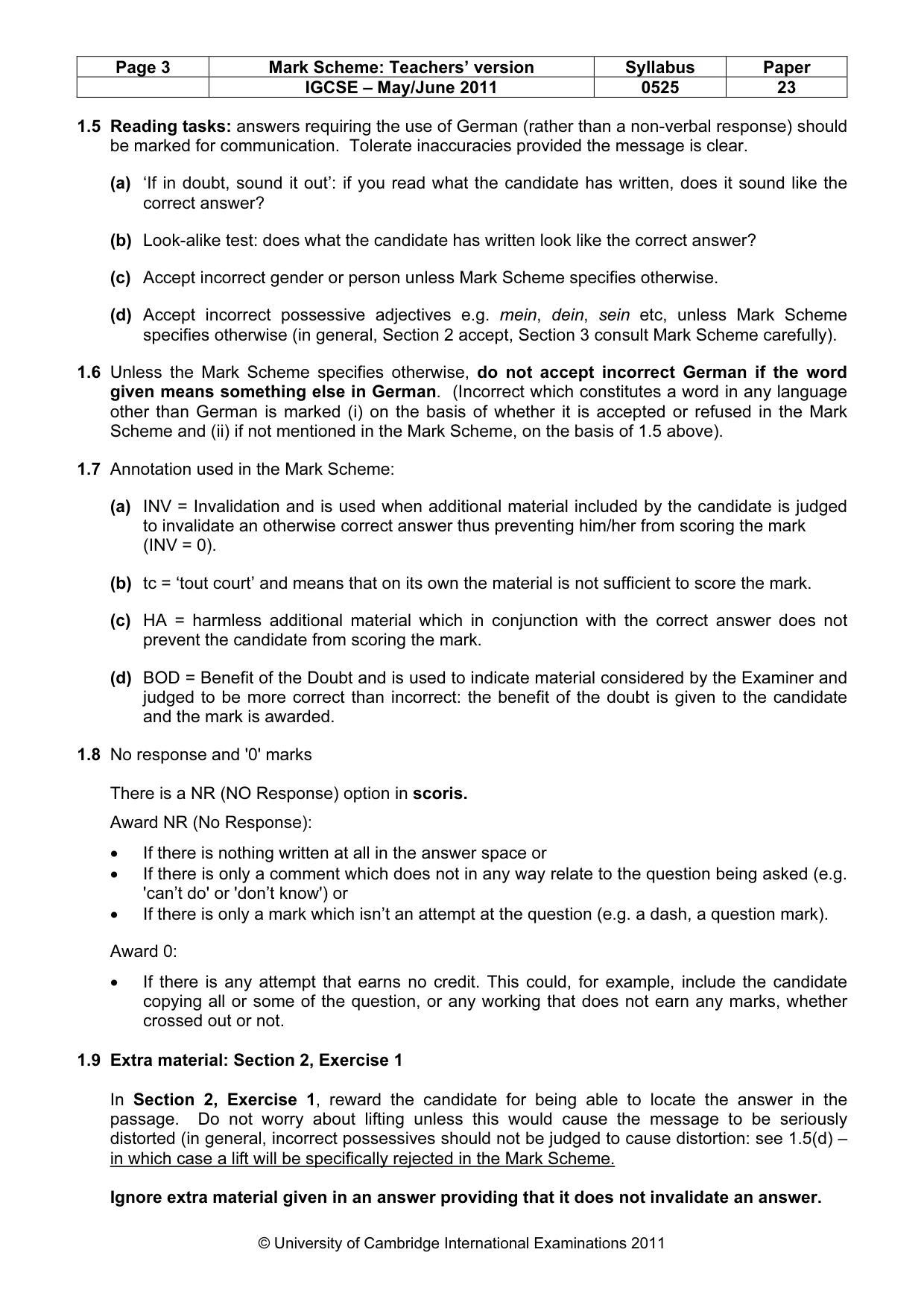 Mark scheme, page 3 of 12