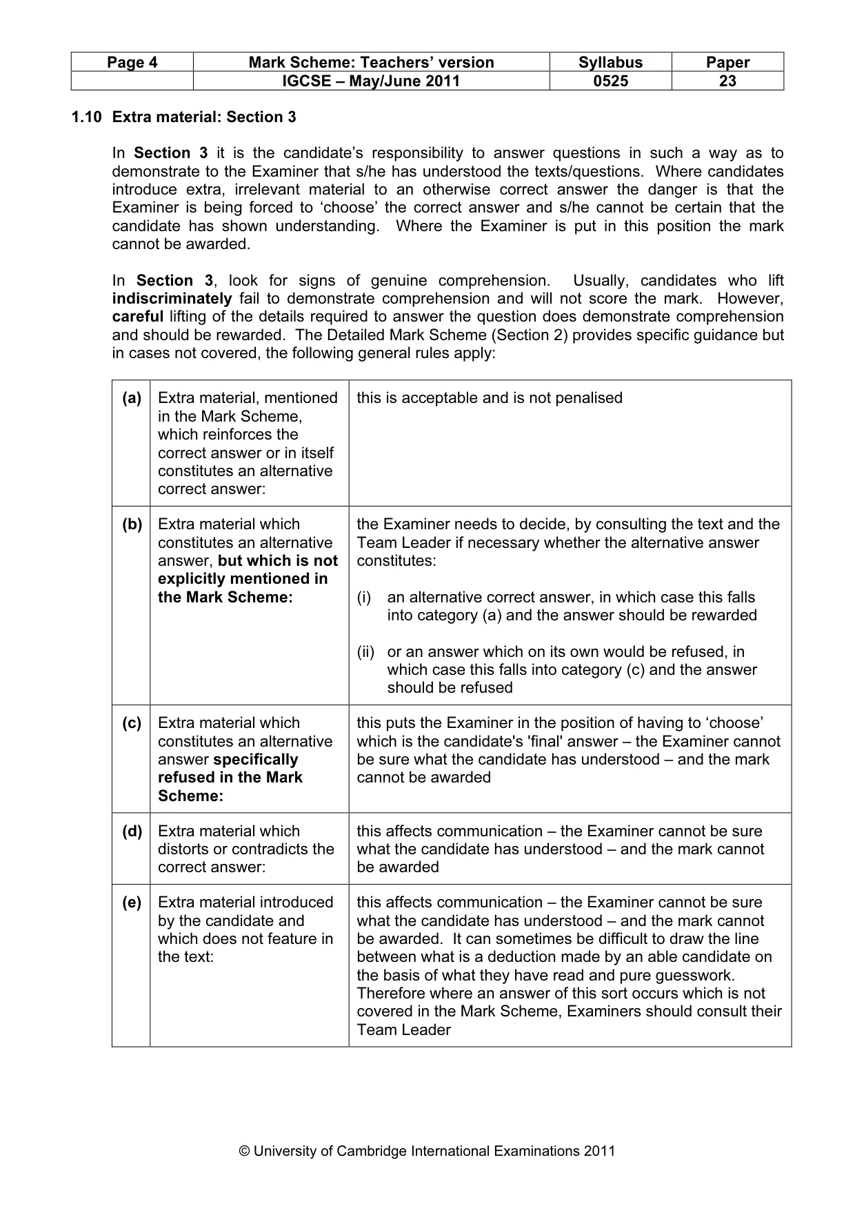 Mark scheme, page 4 of 12