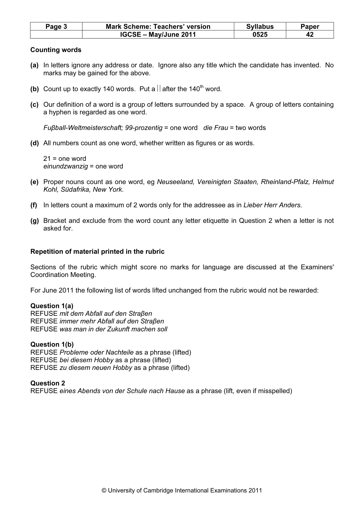 Mark scheme, page 3 of 15