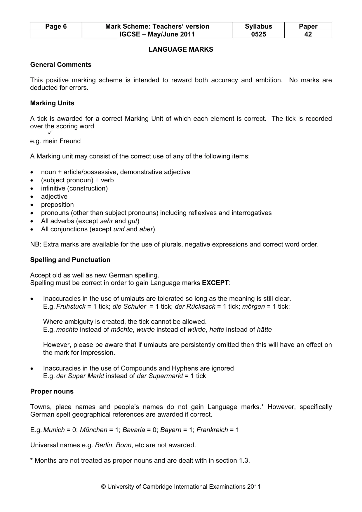 Mark scheme, page 6 of 15