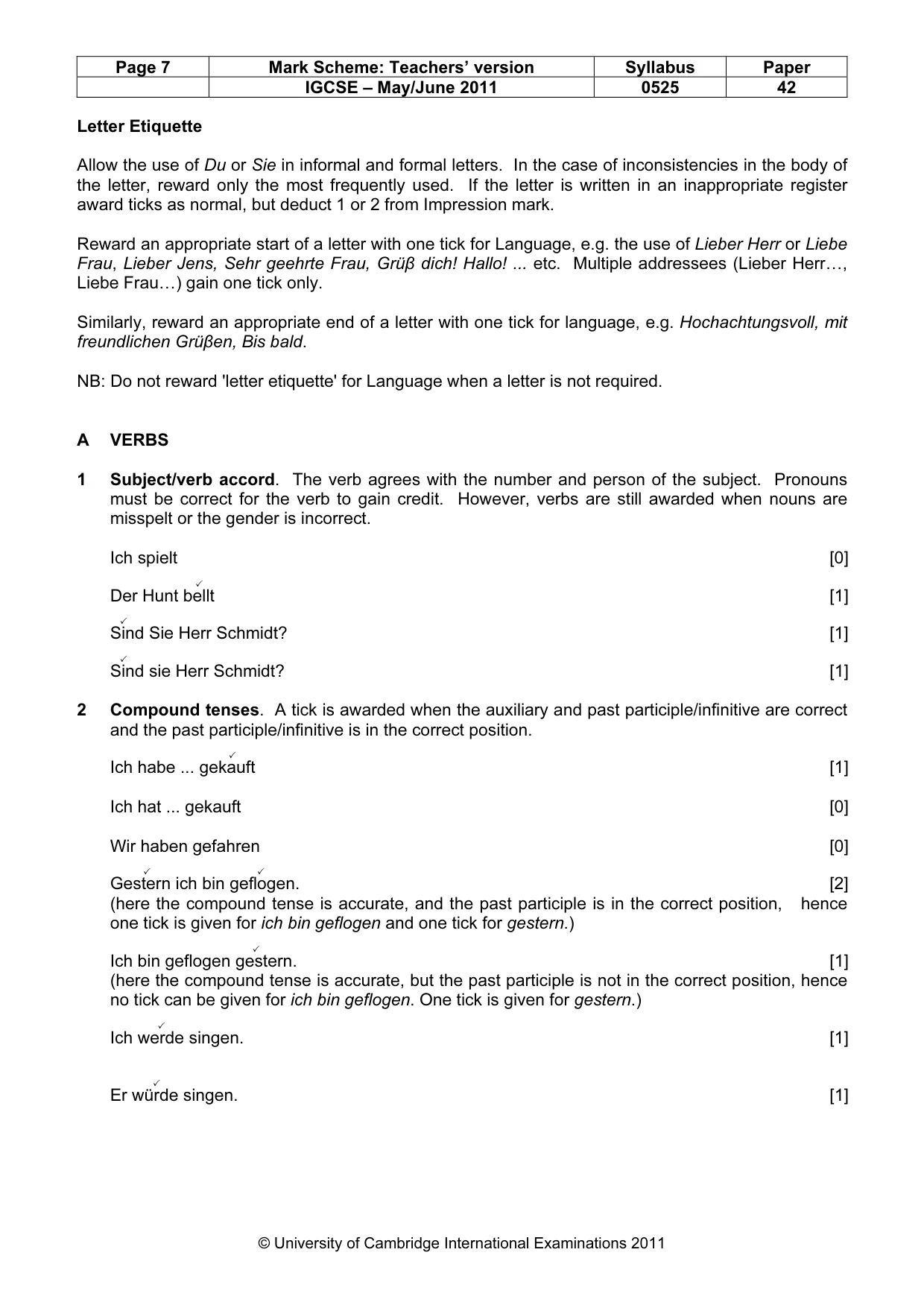 Mark scheme, page 7 of 15