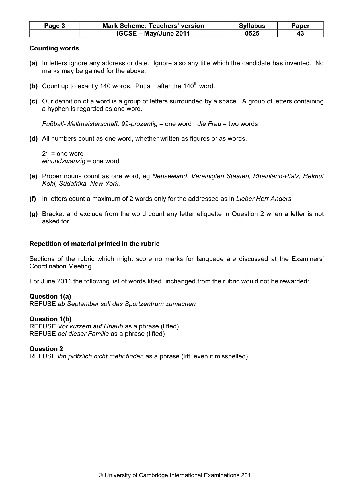 Mark scheme, page 3 of 15
