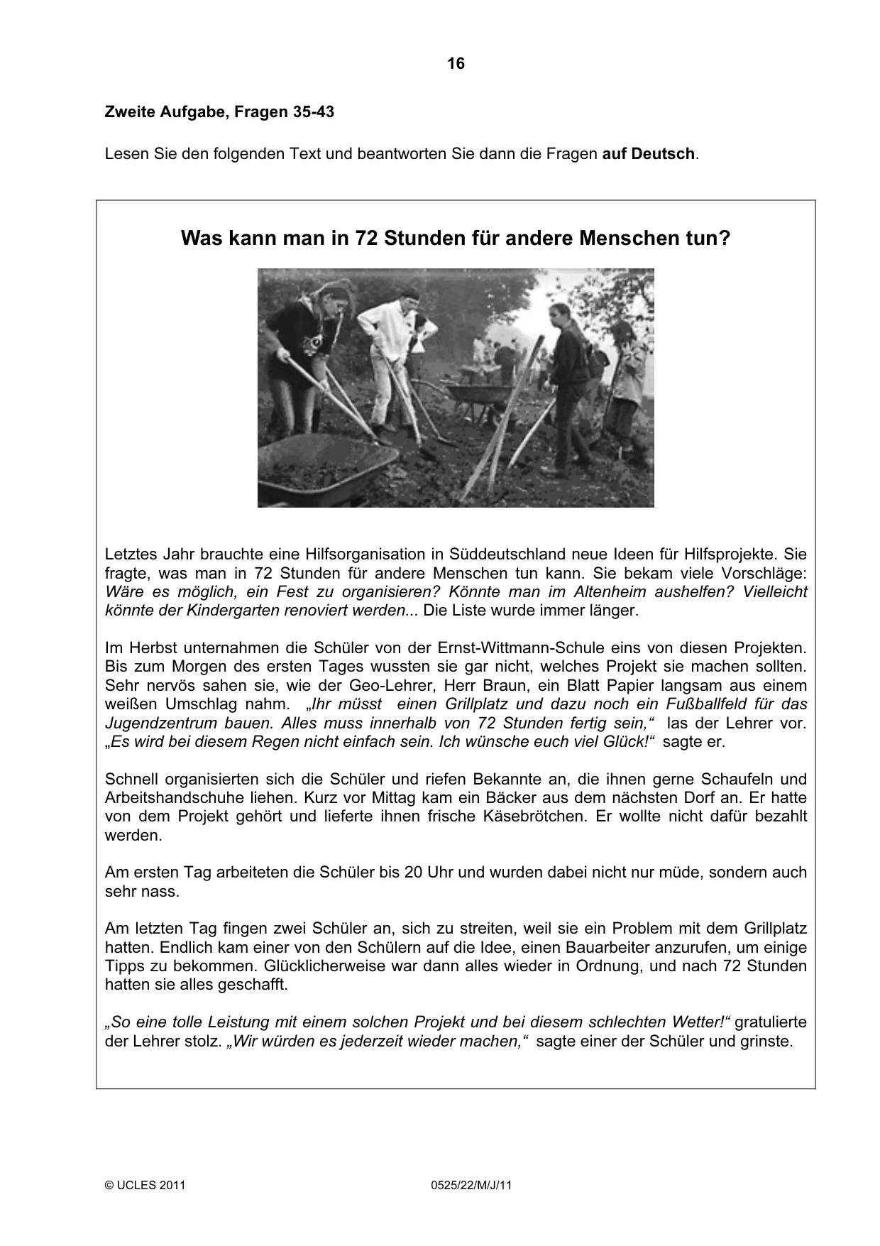 Cambridge IGCSE German - Foreign Language 0525 2011 May/June Paper 2 · Variant 2 question paper, page 16 of 20