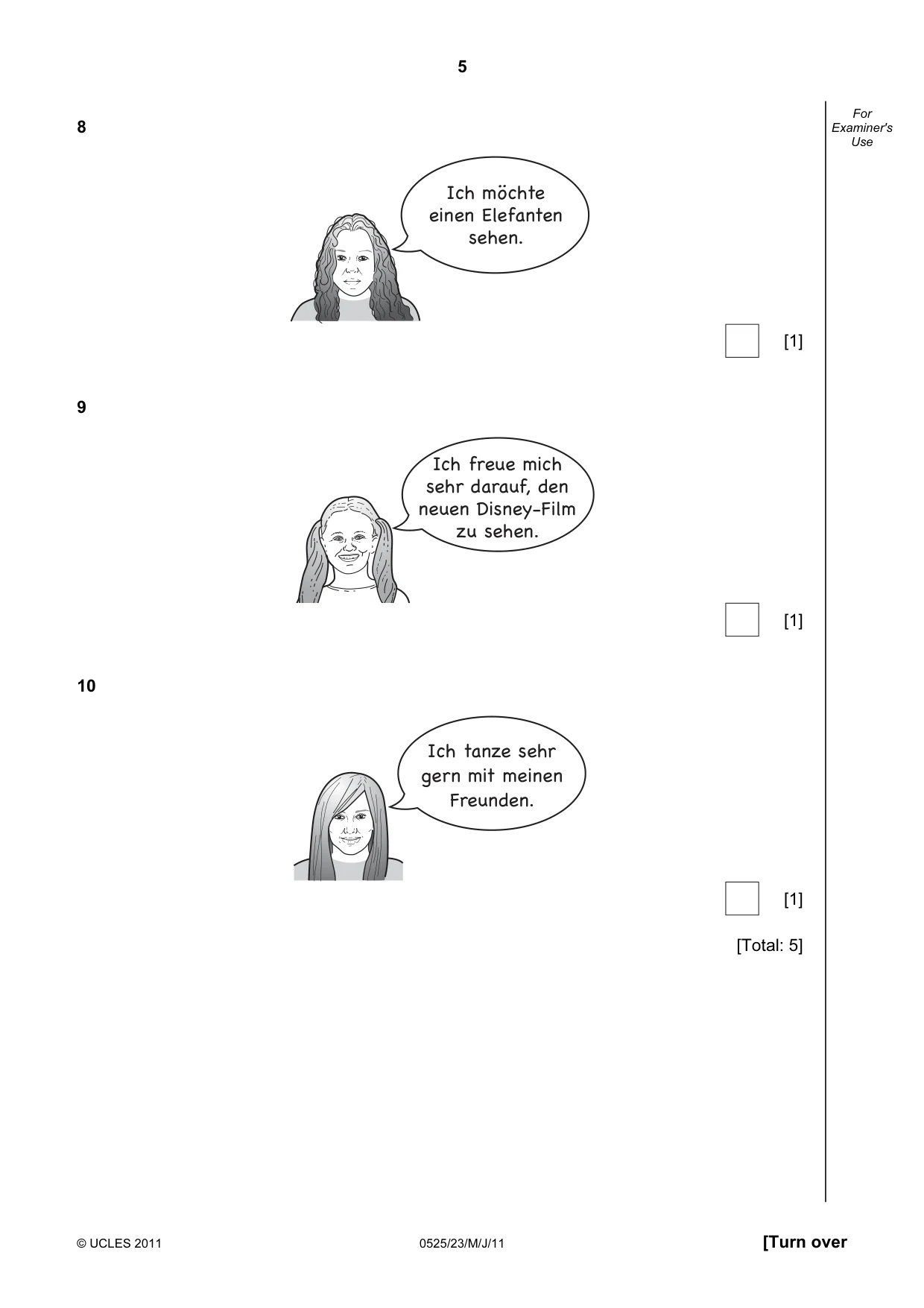 Cambridge IGCSE German - Foreign Language 0525 2011 May/June Paper 2 · Variant 3 question paper, page 5 of 20