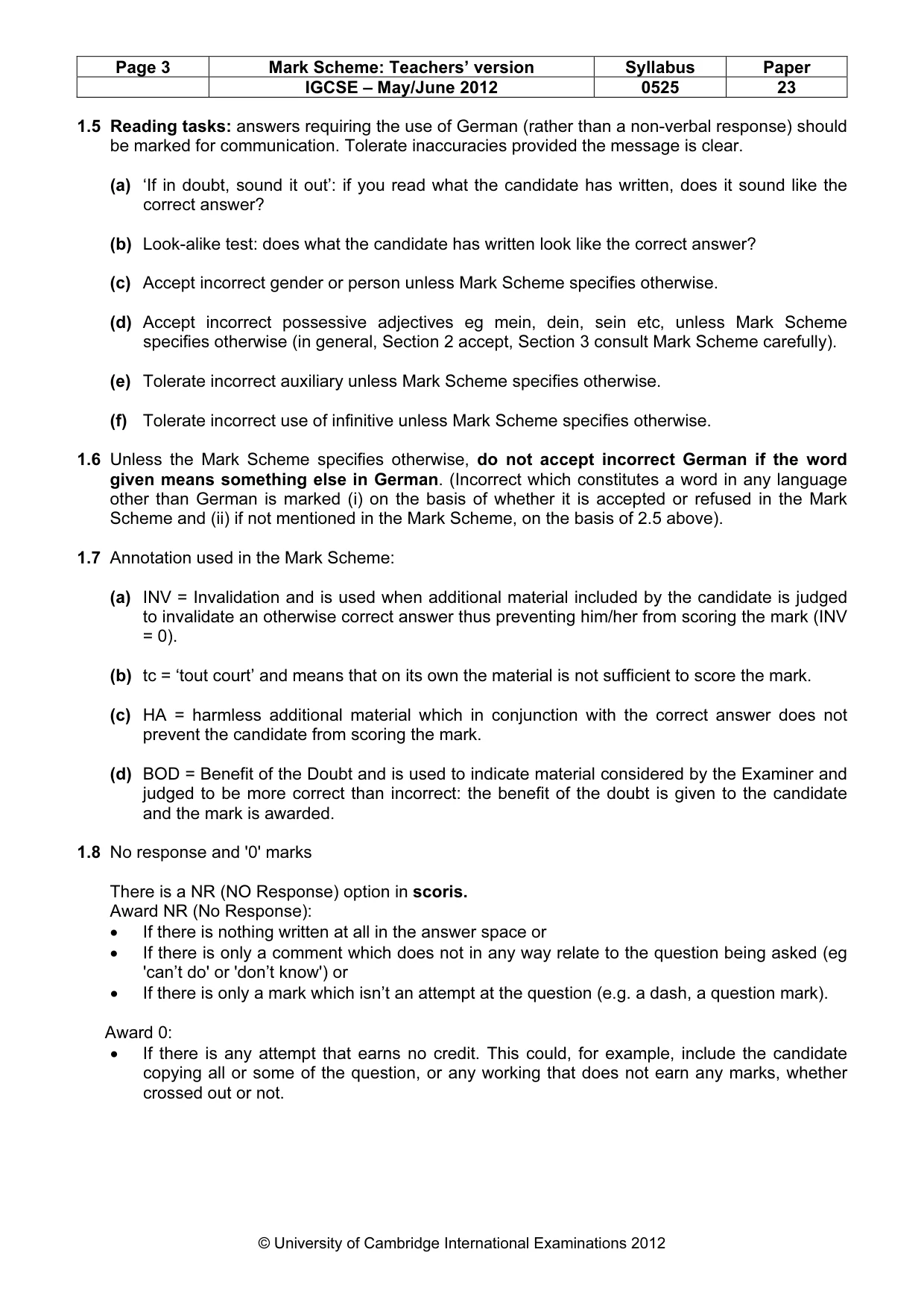 Mark scheme, page 3 of 11