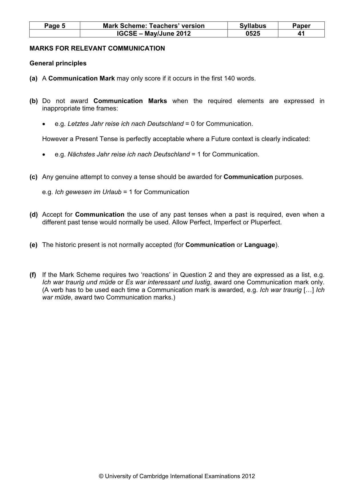Mark scheme, page 5 of 23