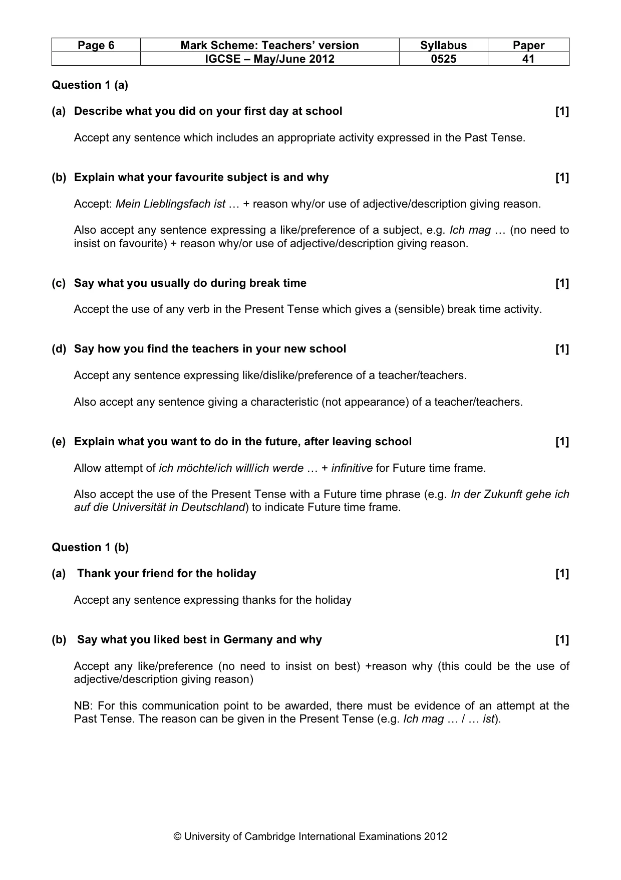 Mark scheme, page 6 of 23