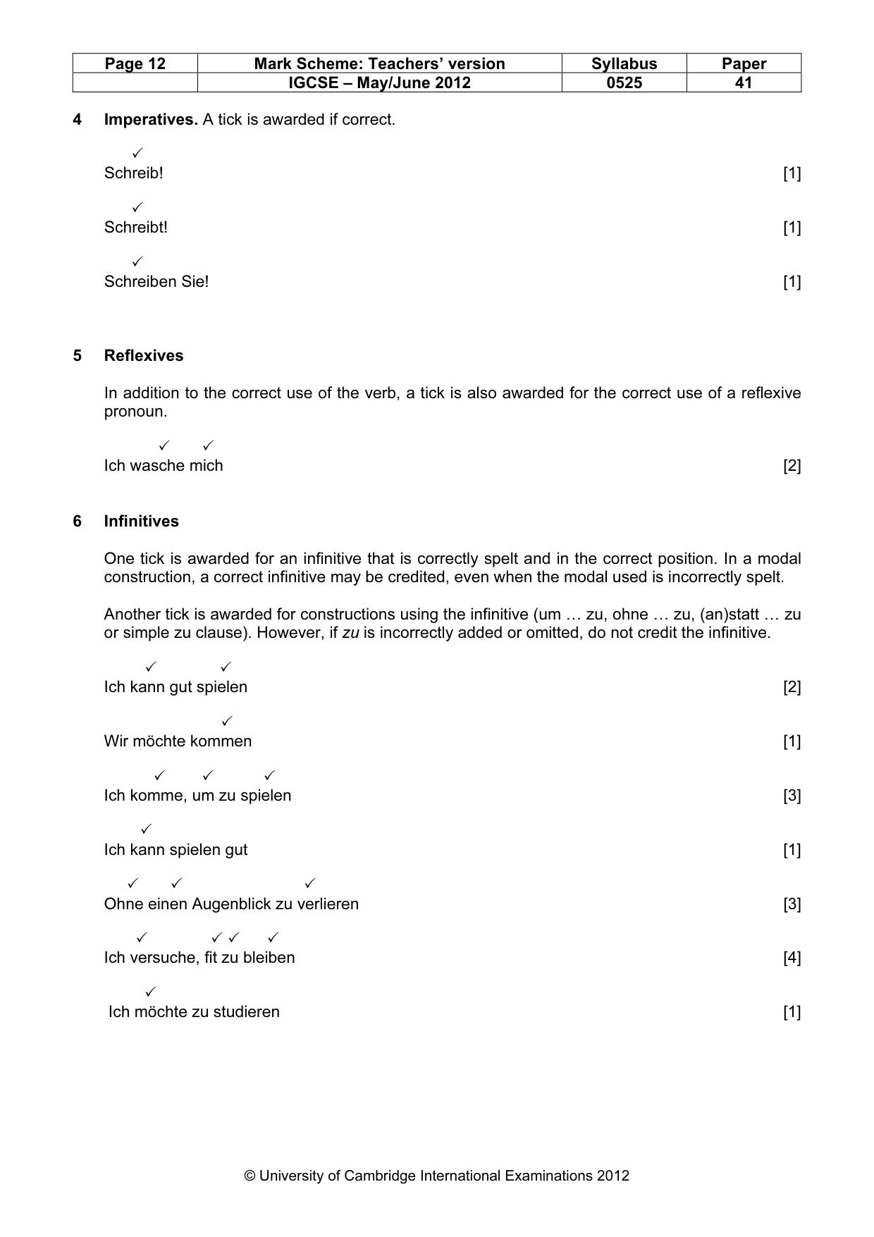 Mark scheme, page 12 of 23