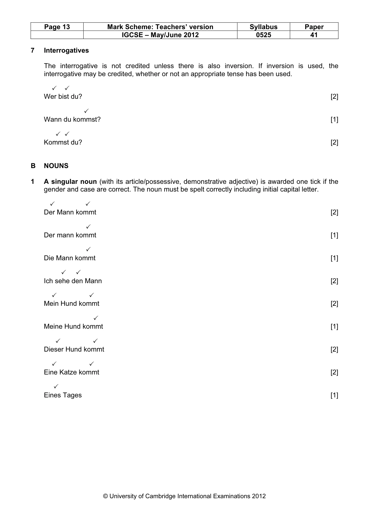 Mark scheme, page 13 of 23