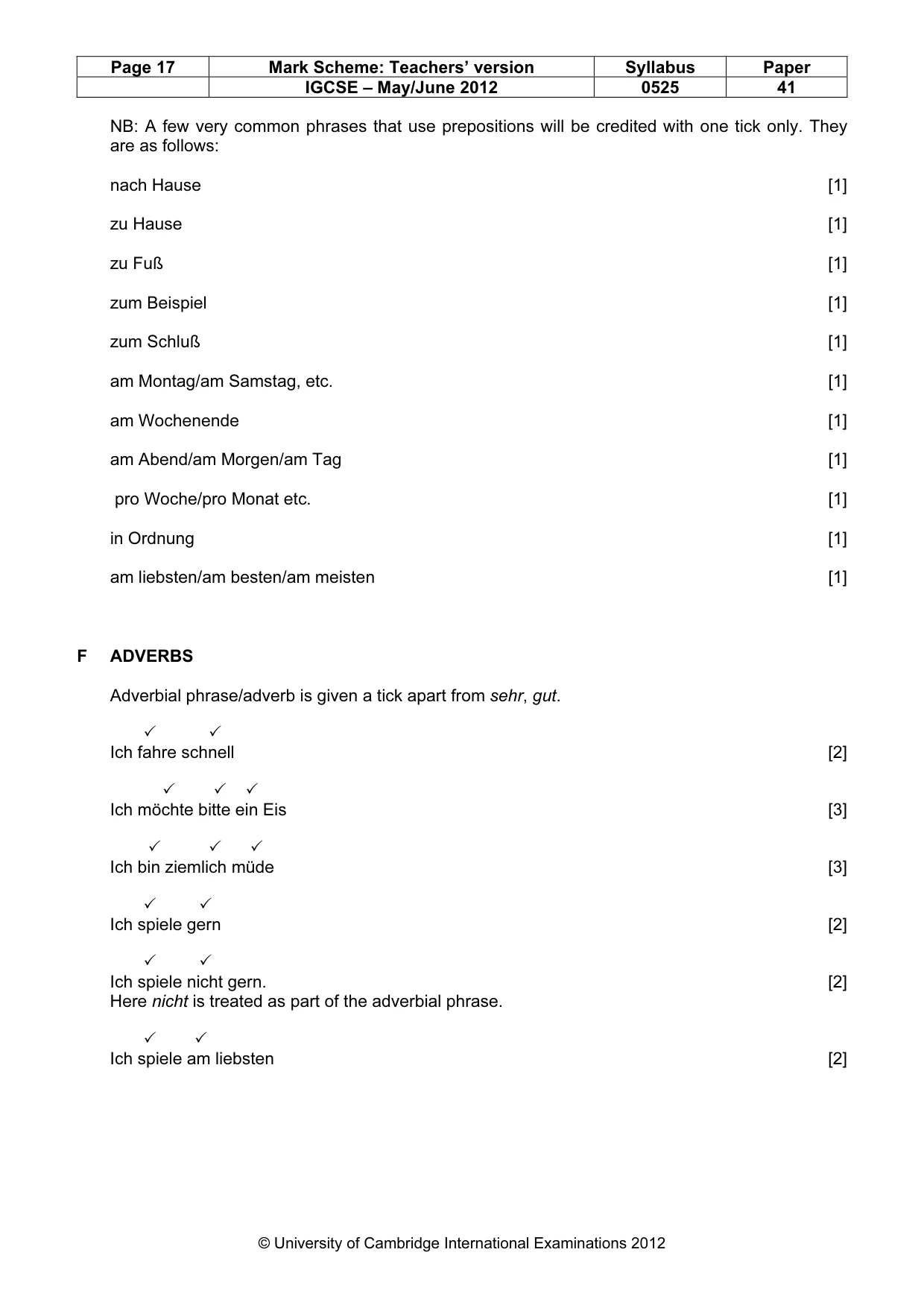 Mark scheme, page 17 of 23
