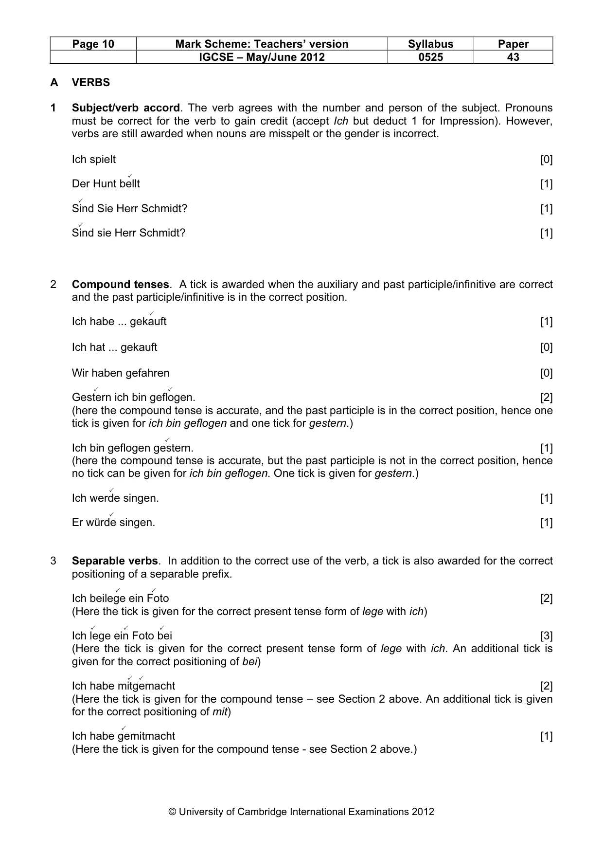 Mark scheme, page 10 of 20