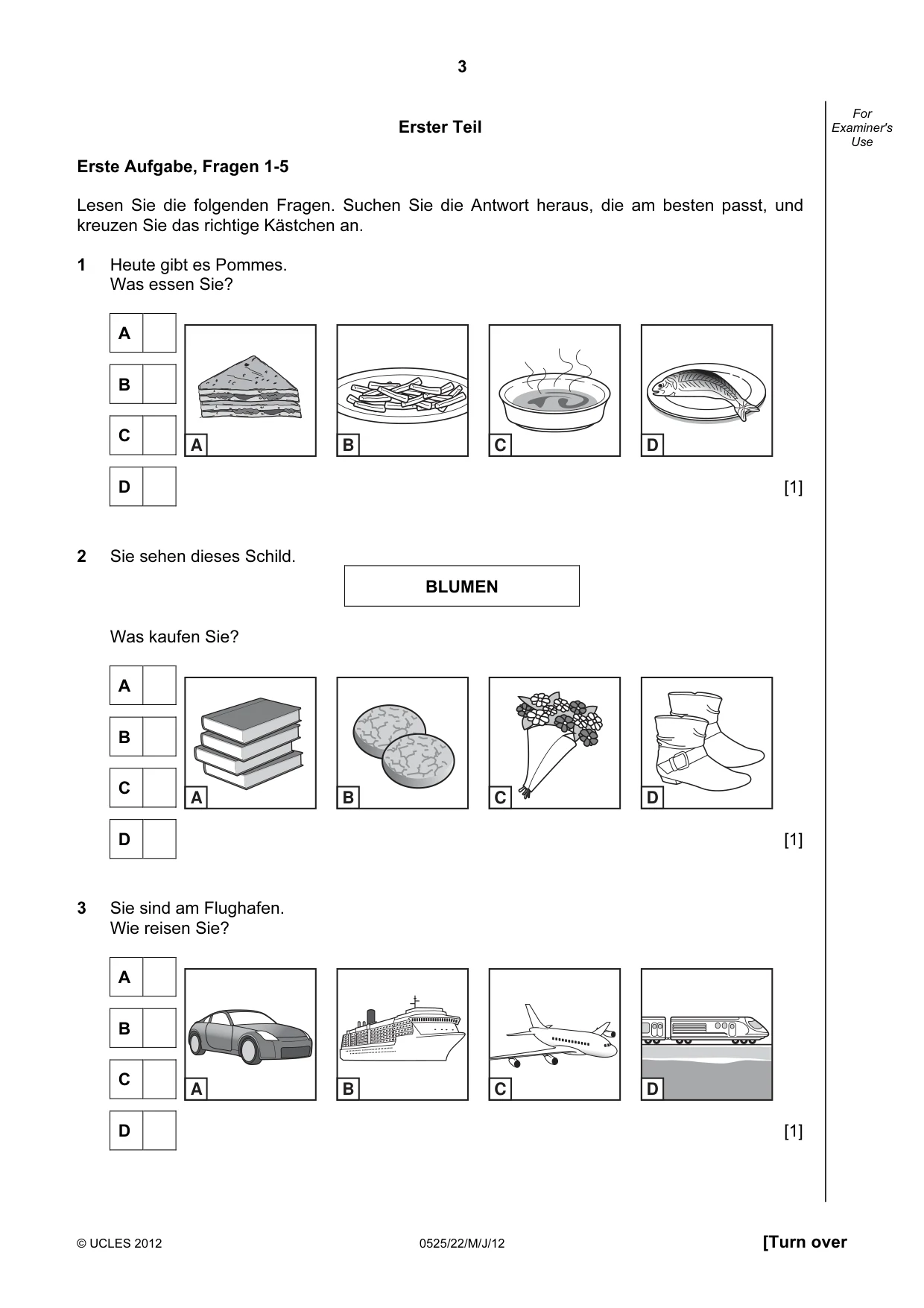 Cambridge IGCSE German - Foreign Language 0525 2012 May/June Paper 2 · Variant 2 question paper, page 3 of 20