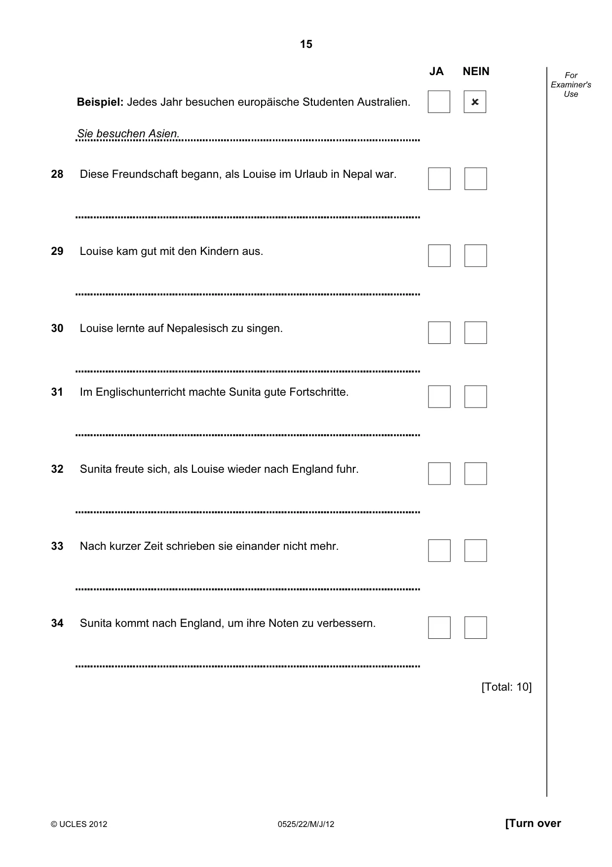 Cambridge IGCSE German - Foreign Language 0525 2012 May/June Paper 2 · Variant 2 question paper, page 15 of 20