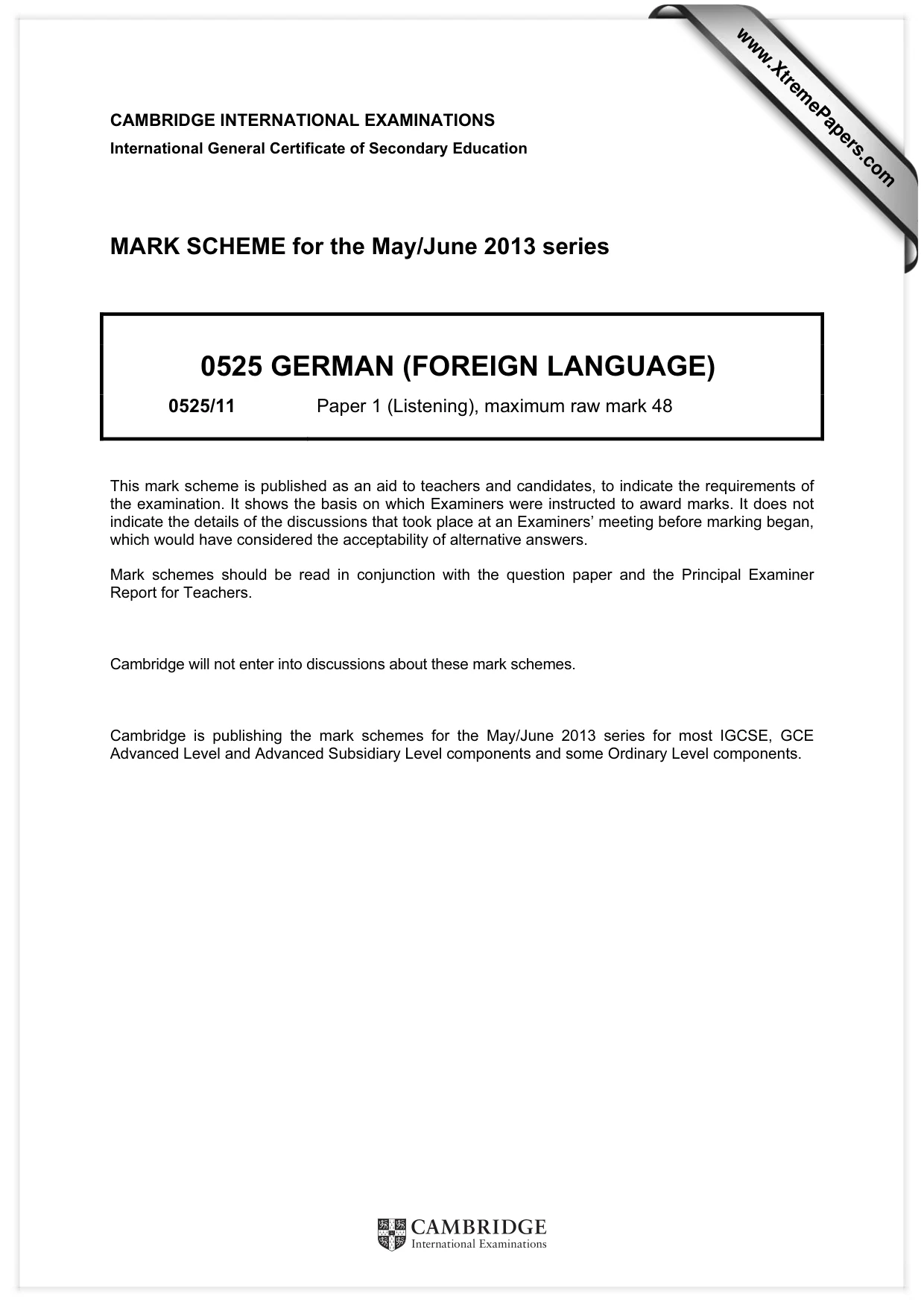 Mark scheme, page 1 of 10