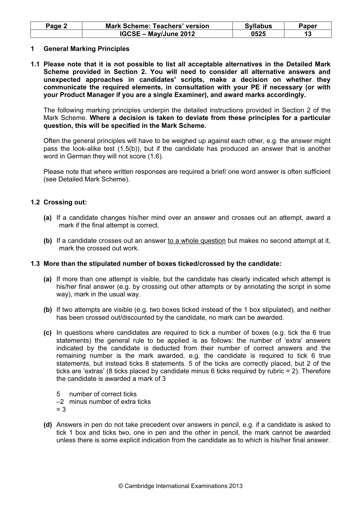 Mark scheme, page 2 of 10