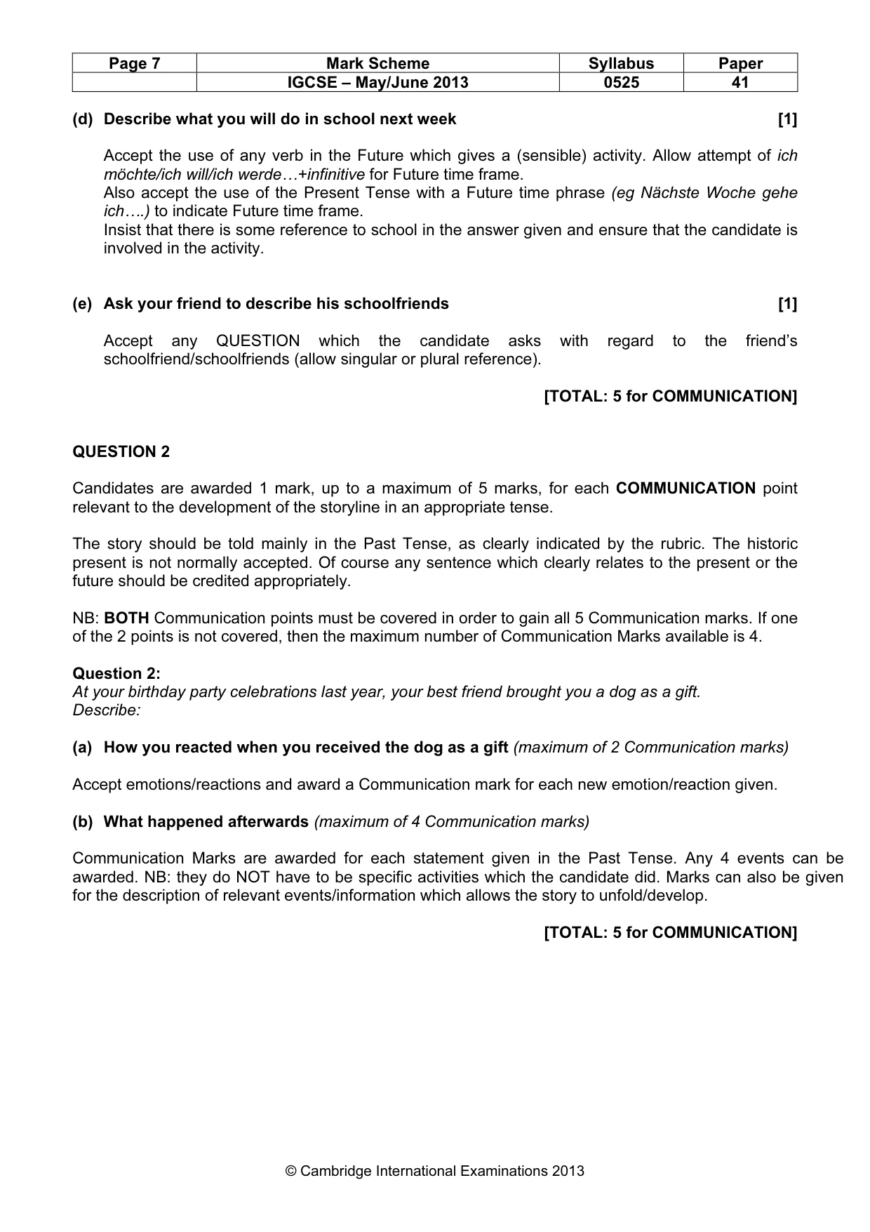 Mark scheme, page 7 of 20