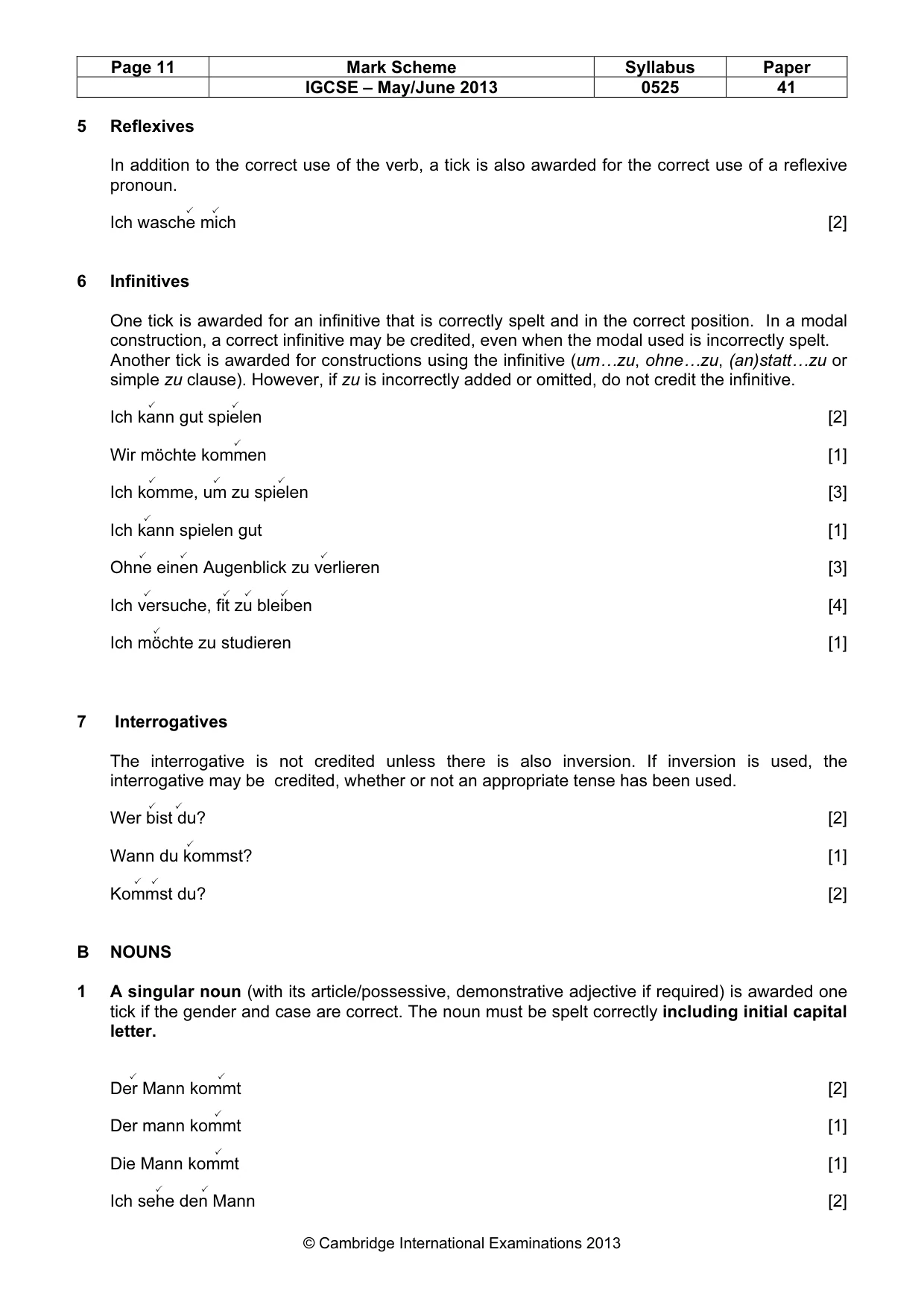 Mark scheme, page 11 of 20