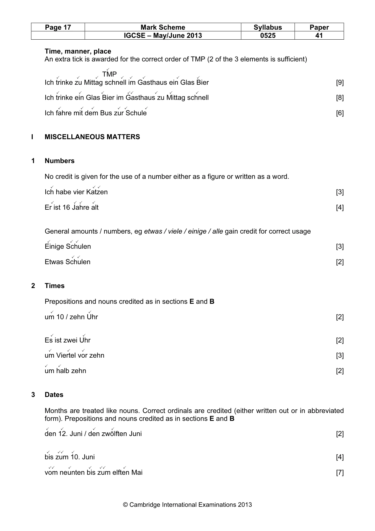 Mark scheme, page 17 of 20