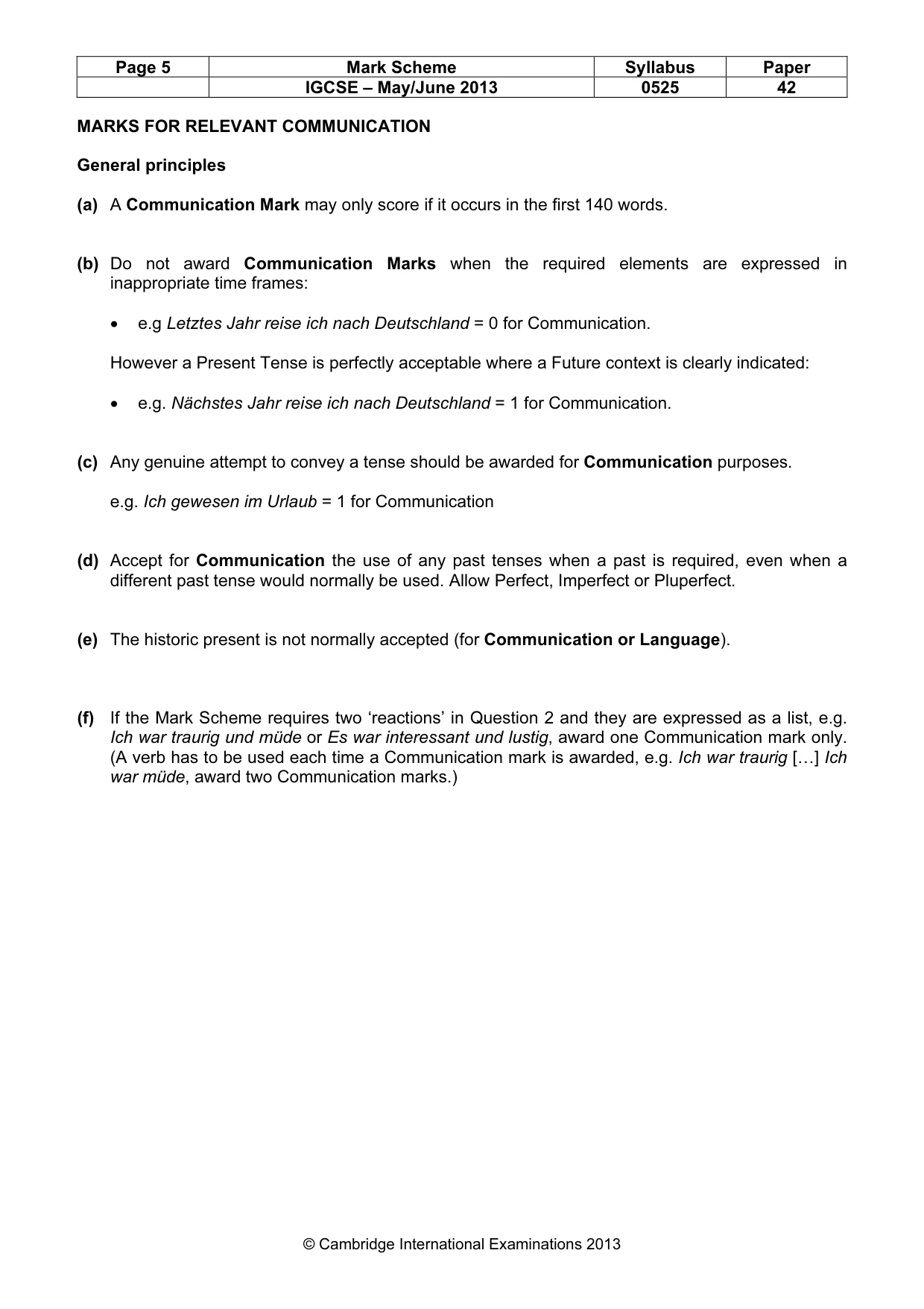 Mark scheme, page 5 of 20