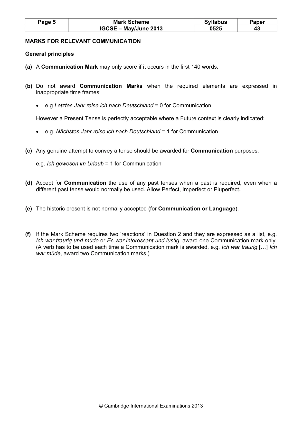 Mark scheme, page 5 of 20