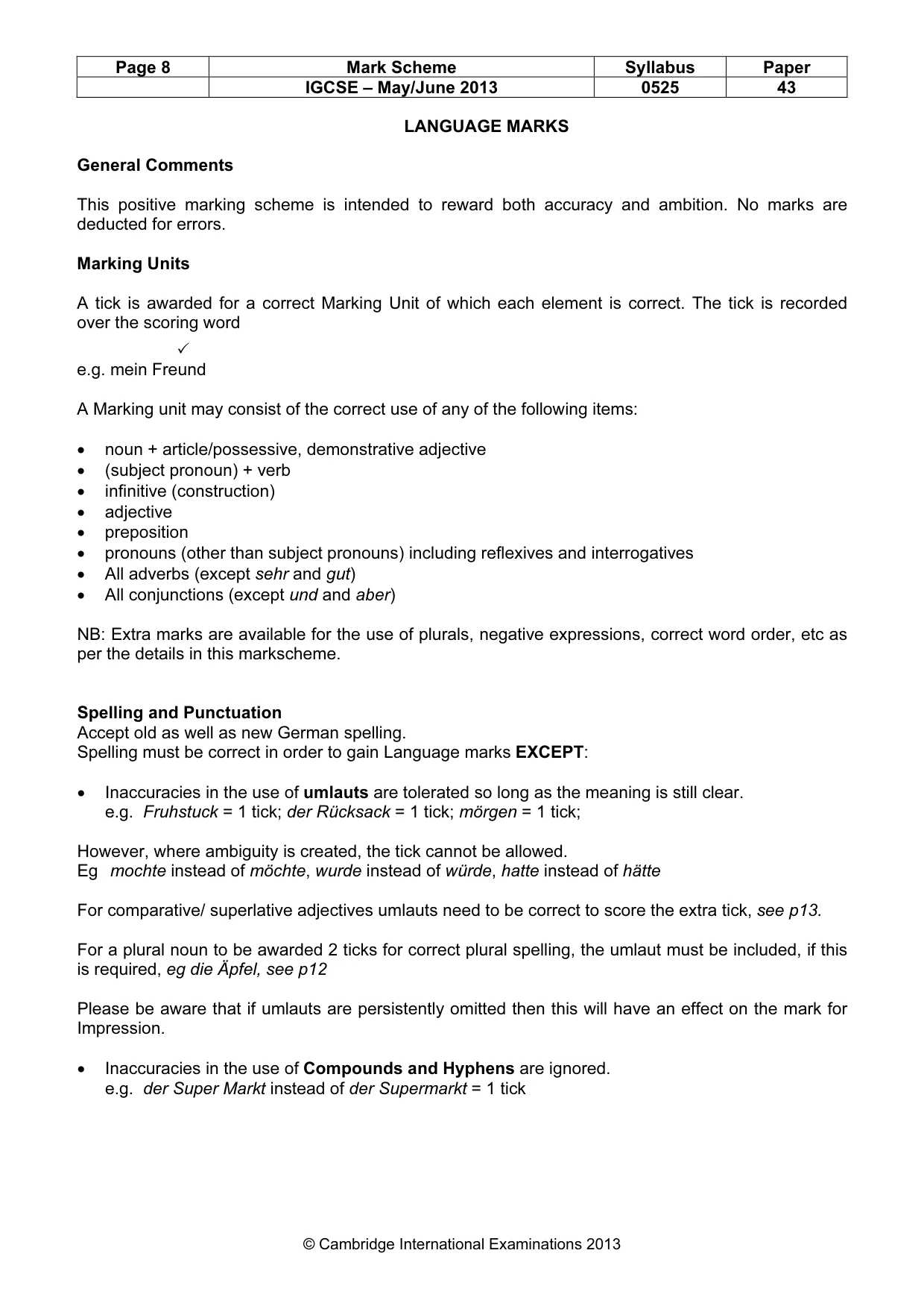 Mark scheme, page 8 of 20