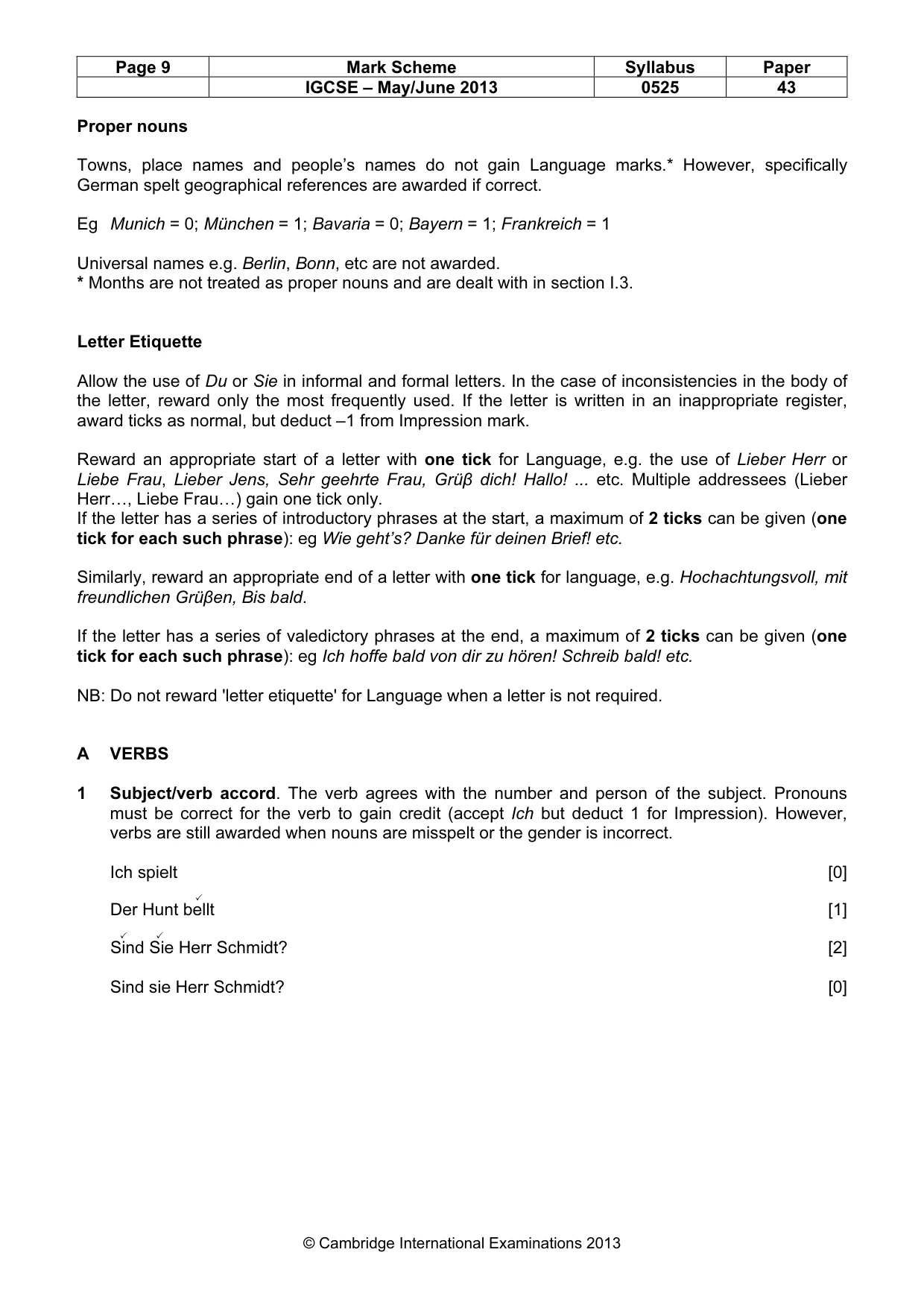 Mark scheme, page 9 of 20