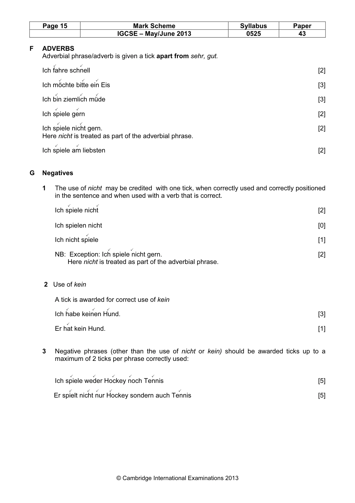 Mark scheme, page 15 of 20