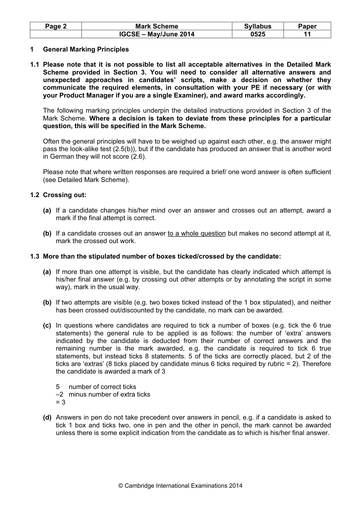 Mark scheme, page 2 of 10