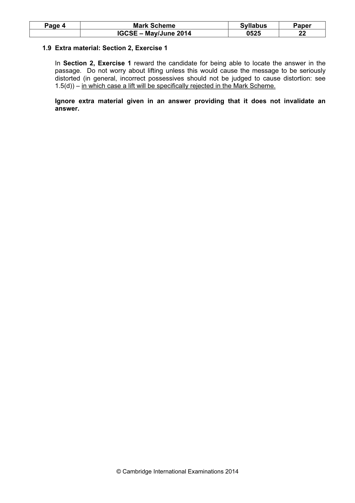 Mark scheme, page 4 of 14