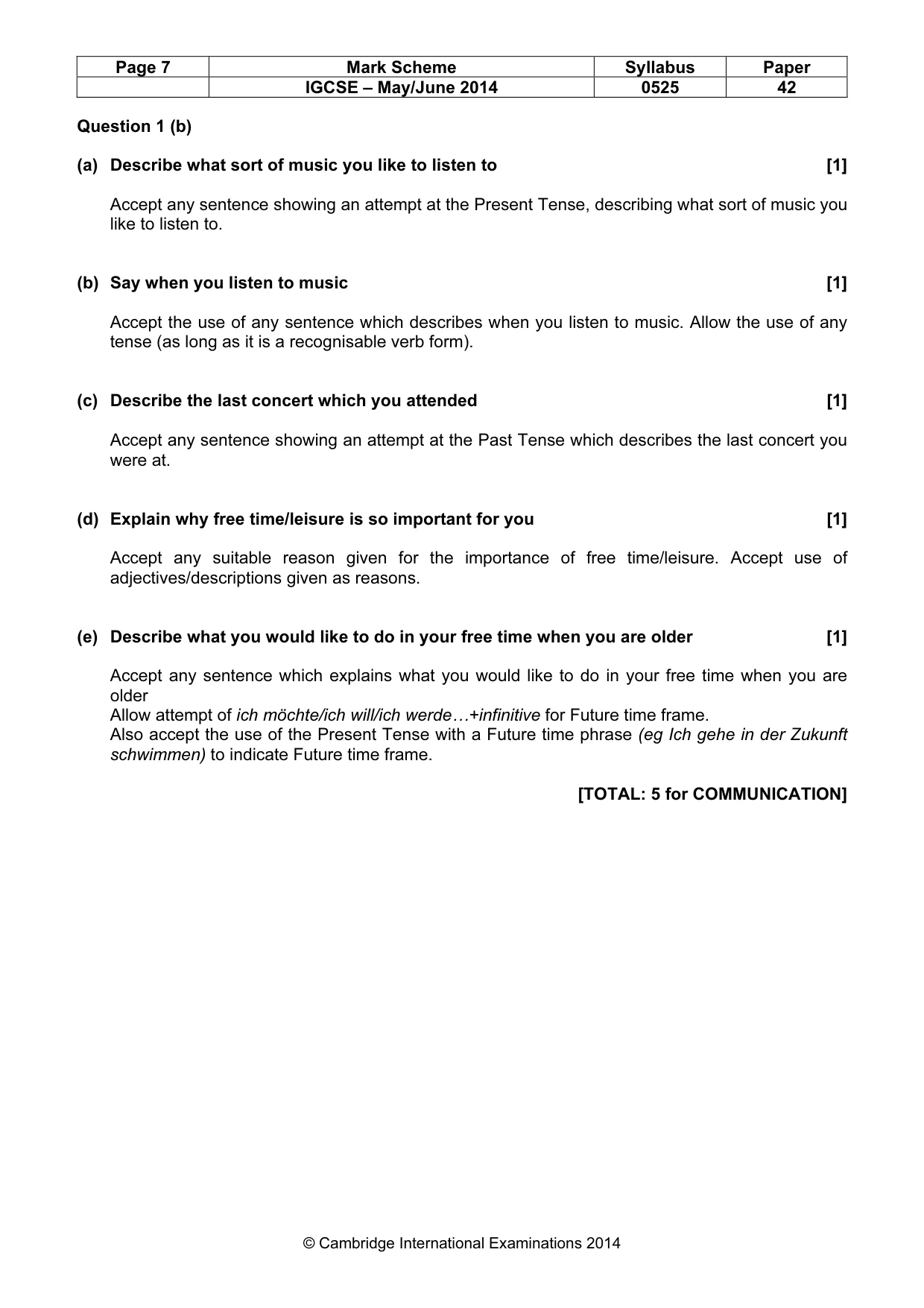 Mark scheme, page 7 of 21
