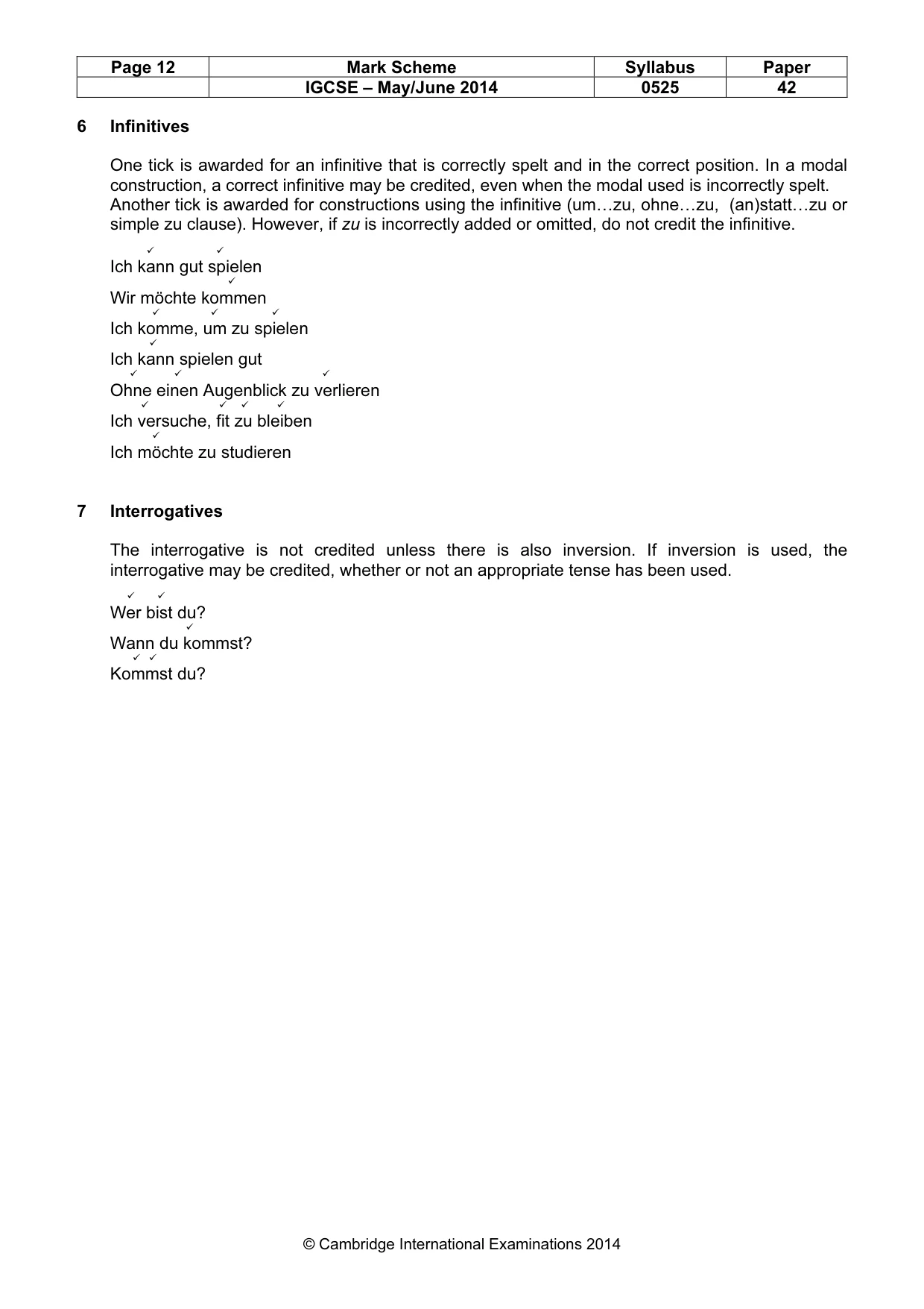 Mark scheme, page 12 of 21