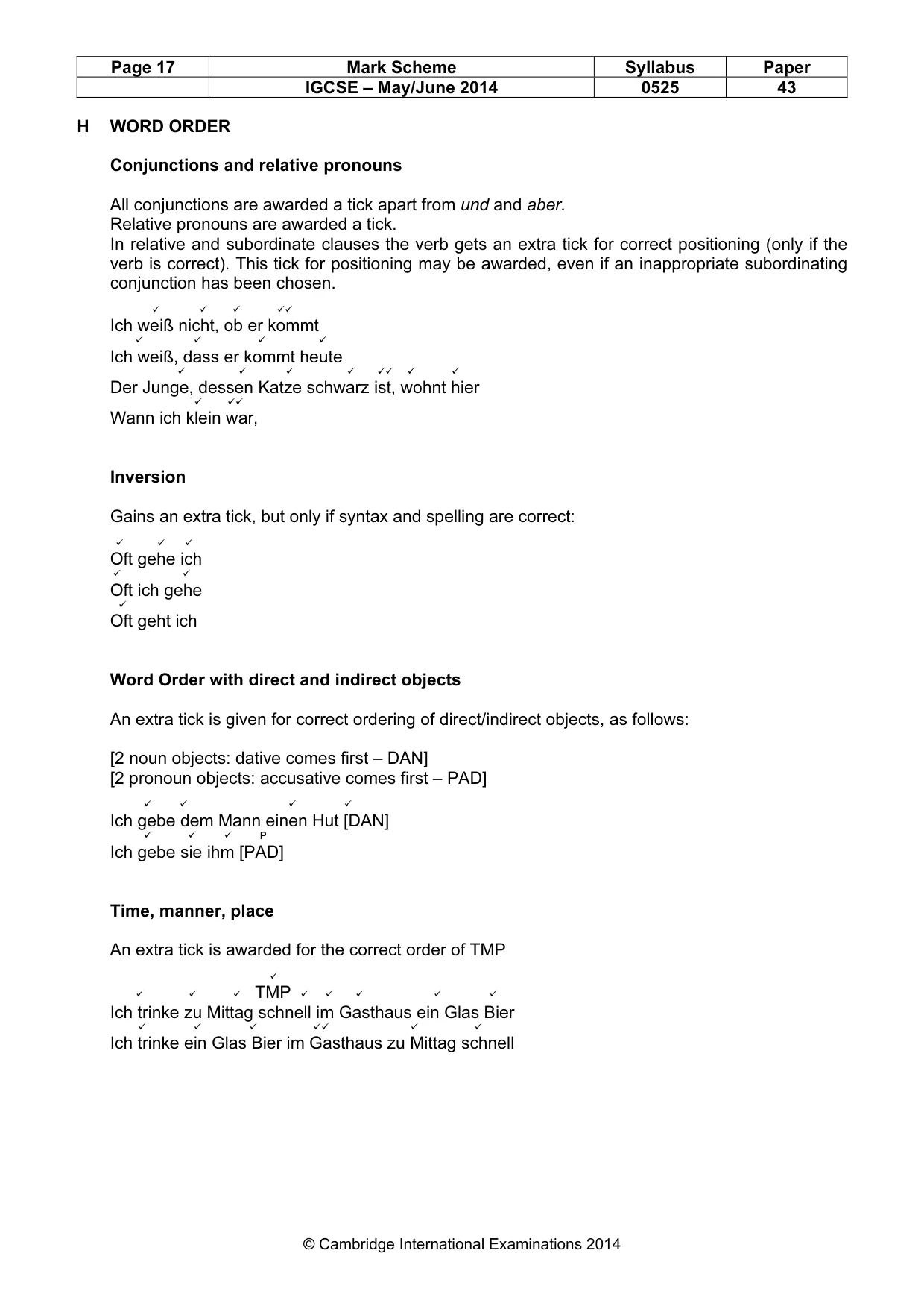 Mark scheme, page 17 of 21
