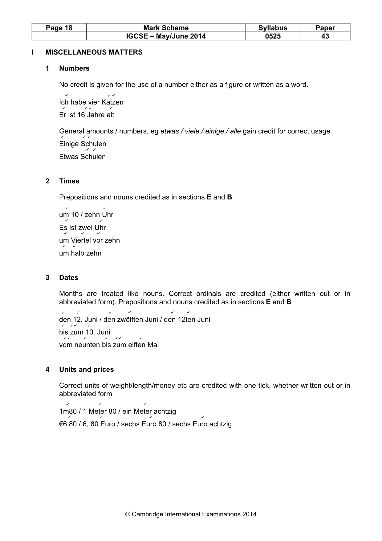 Mark scheme, page 18 of 21