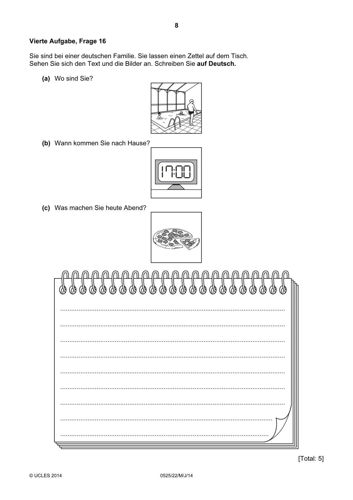 Cambridge IGCSE German - Foreign Language 0525 2014 May/June Paper 2 · Variant 2 question paper, page 8 of 20
