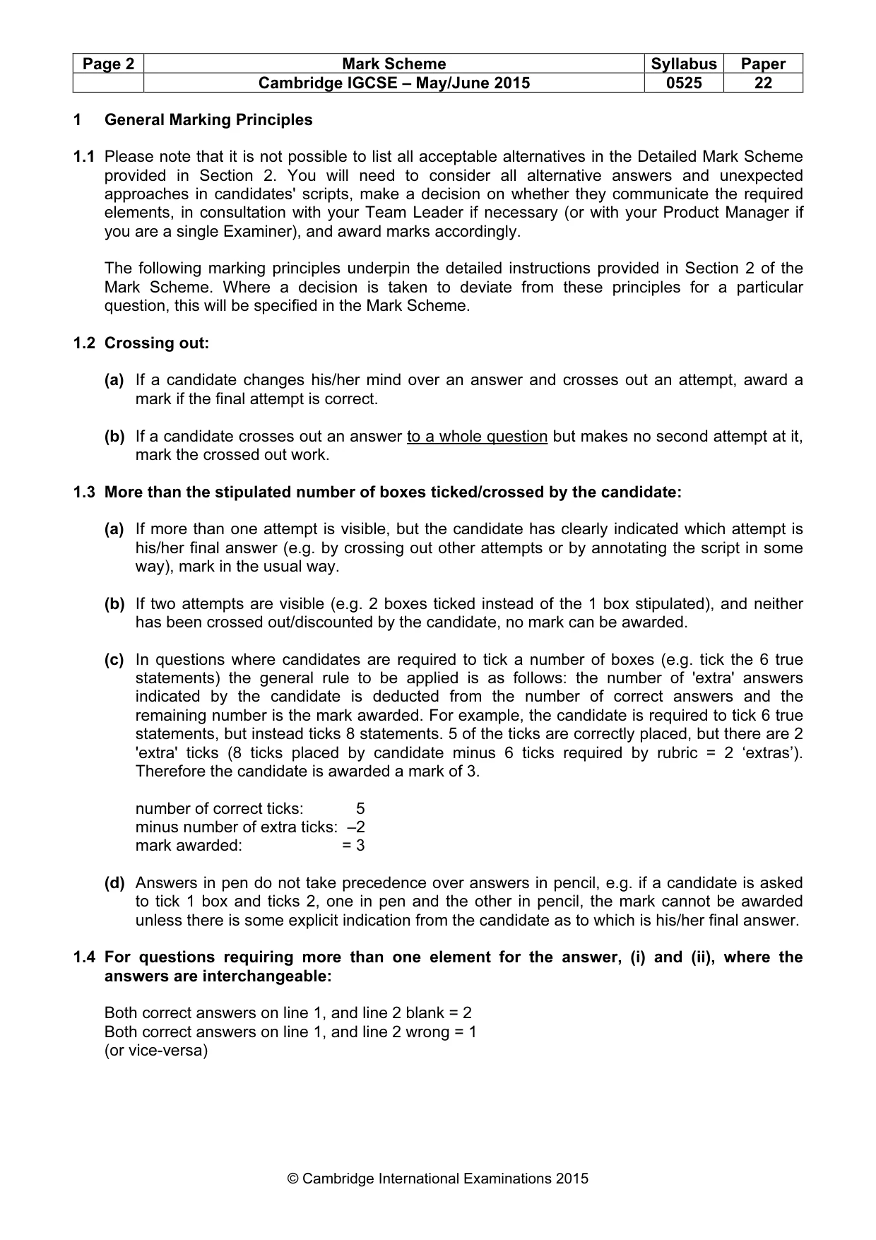 Mark scheme, page 2 of 12