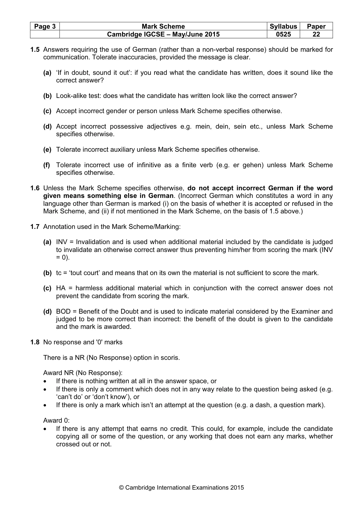 Mark scheme, page 3 of 12