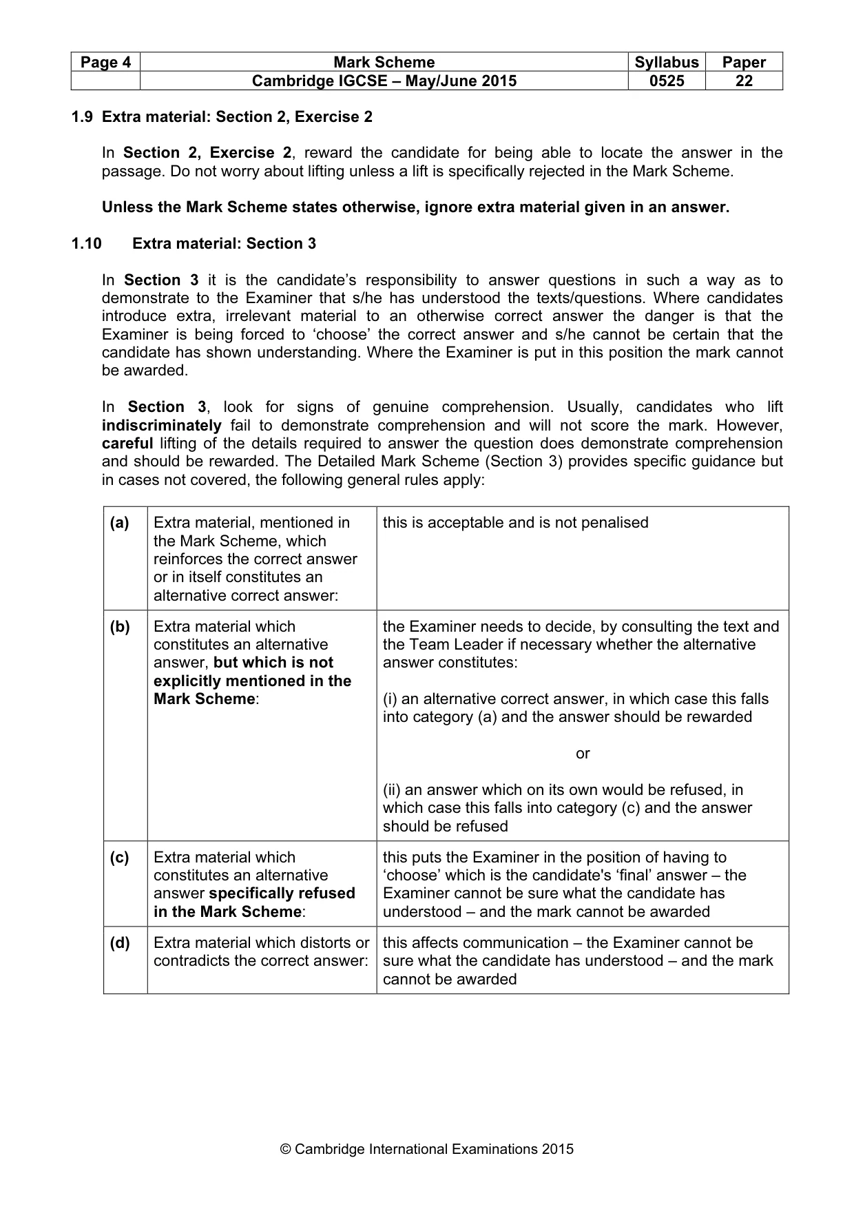 Mark scheme, page 4 of 12