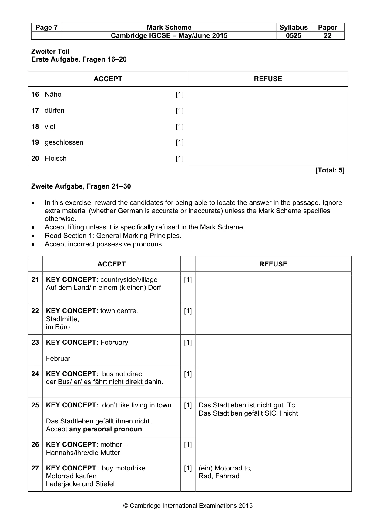Mark scheme, page 7 of 12