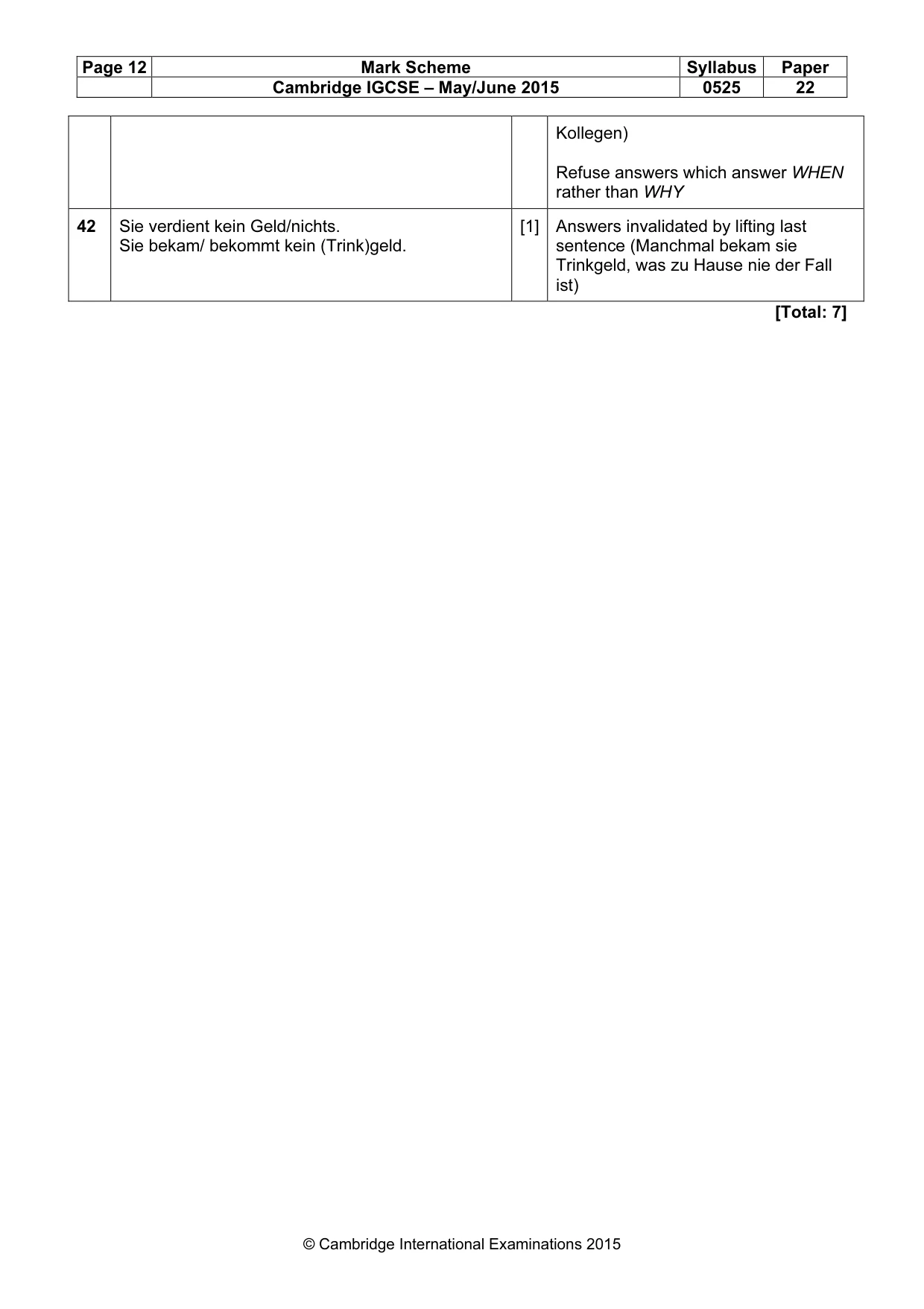 Mark scheme, page 12 of 12