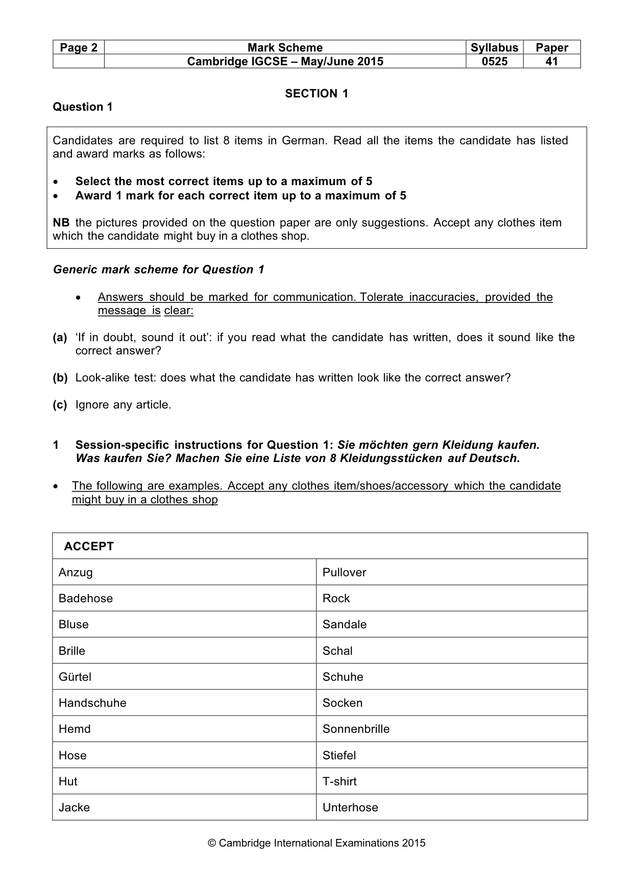 Mark scheme, page 2 of 18