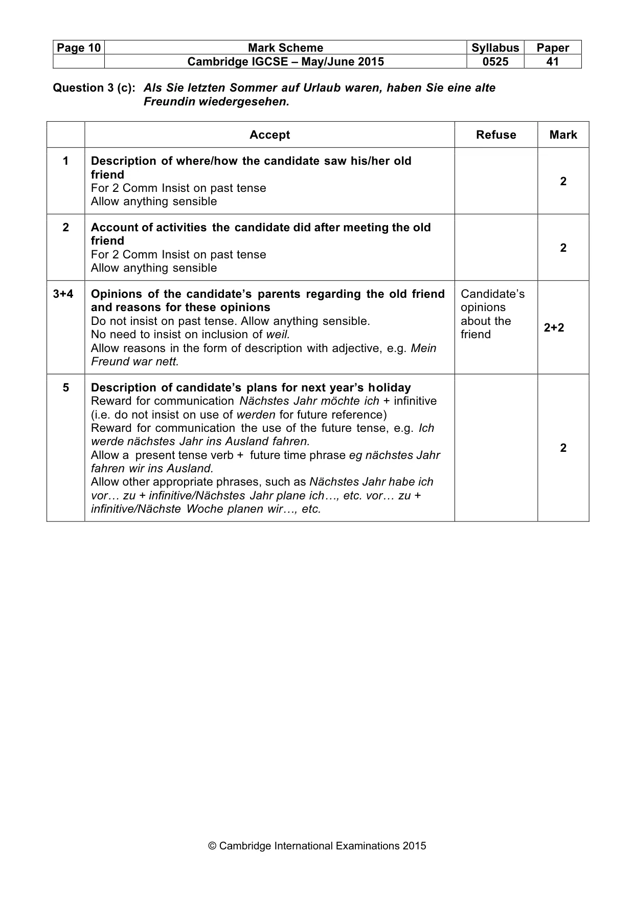 Mark scheme, page 10 of 18