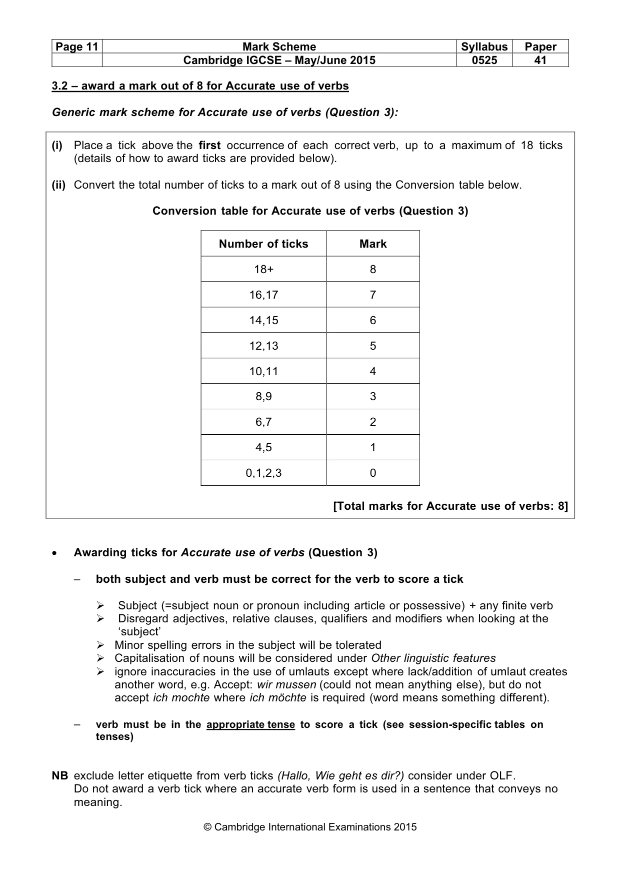 Mark scheme, page 11 of 18