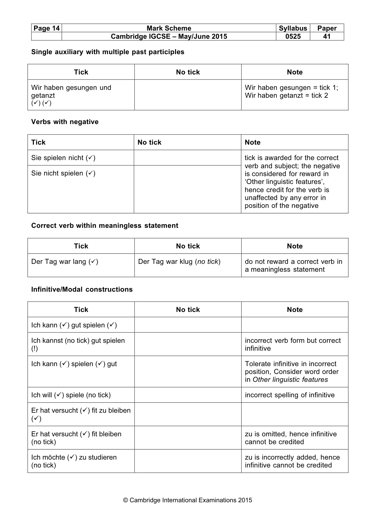 Mark scheme, page 14 of 18