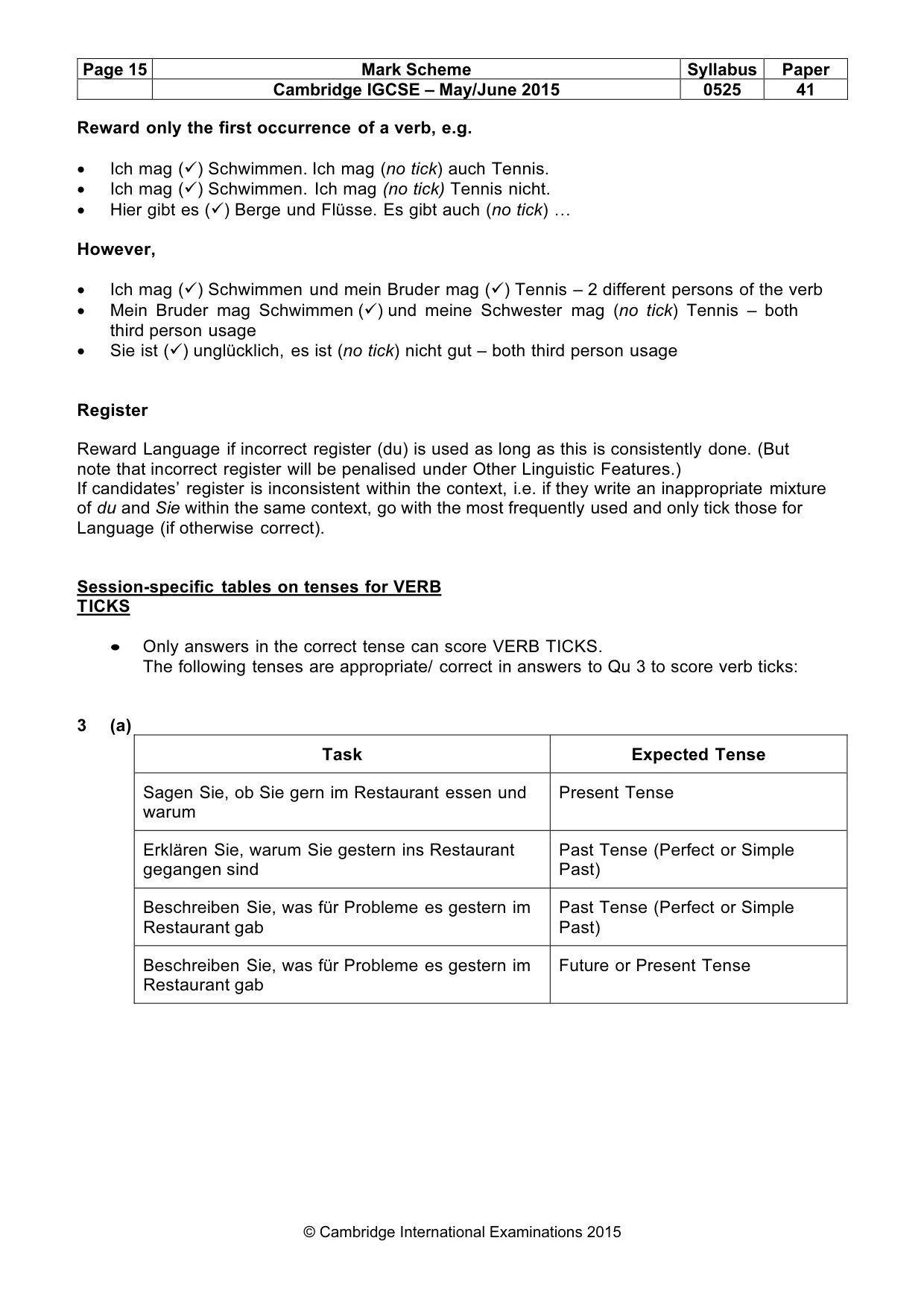 Mark scheme, page 15 of 18