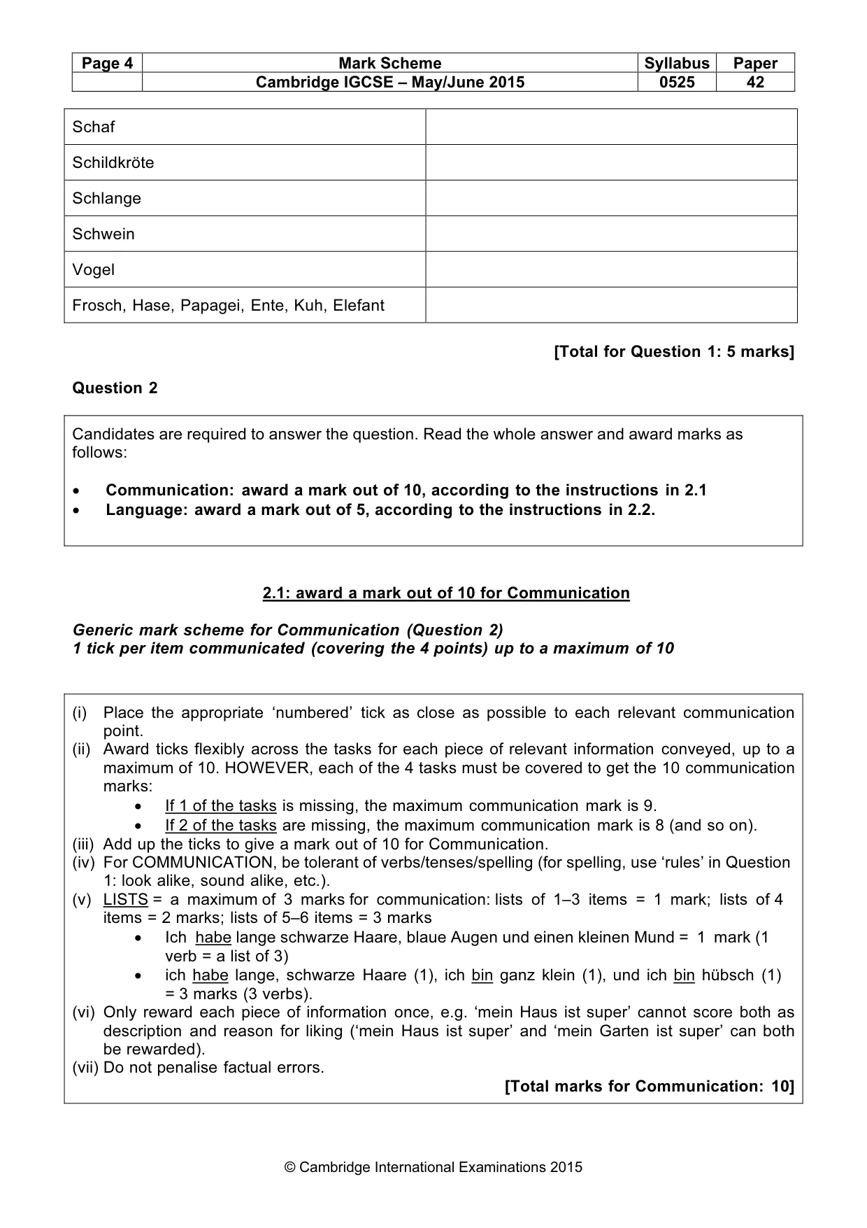 Mark scheme, page 4 of 20
